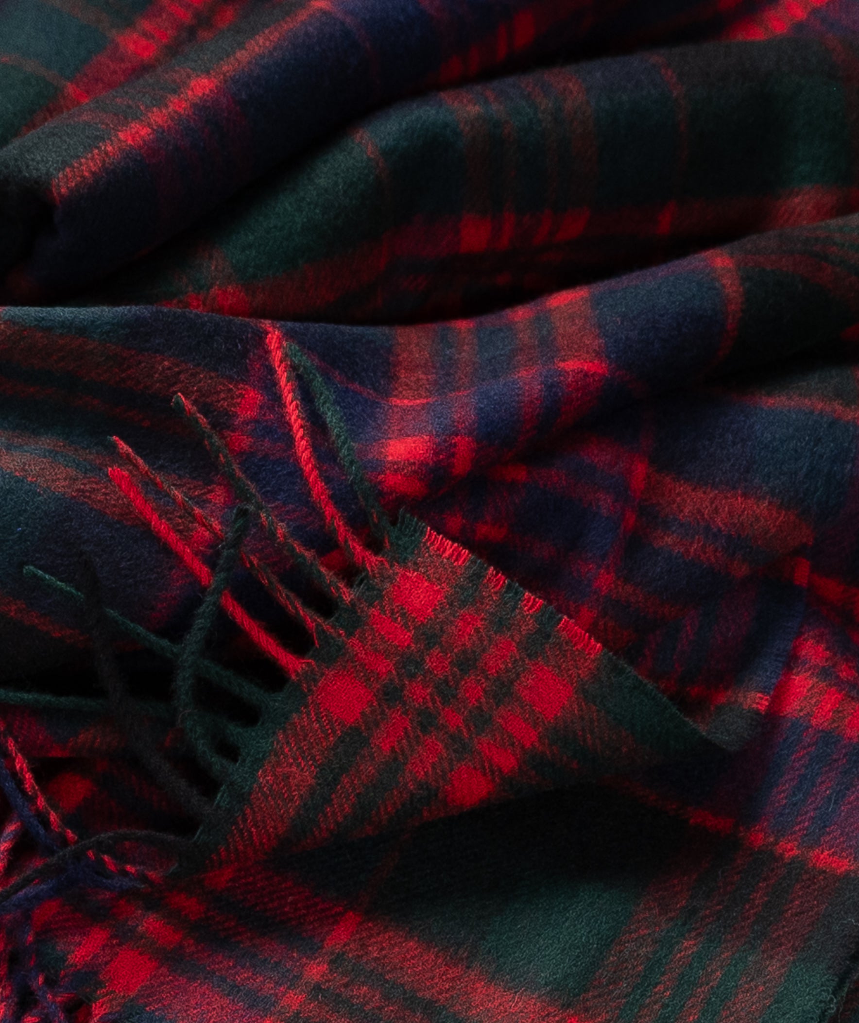 Highland Tartan Tweed Merino Wool Throw ~ Macdonald ~-Throws and Blankets-[bar code]-Prince of Scots