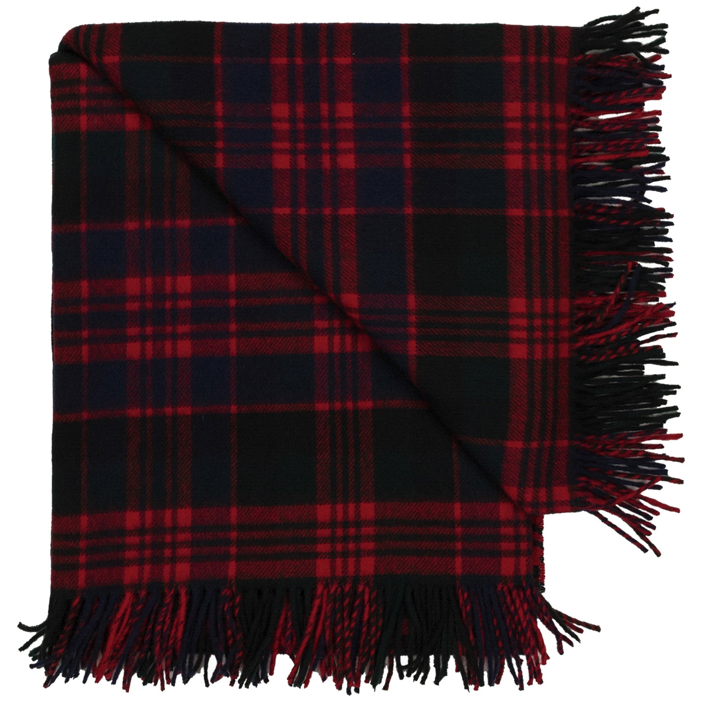 Highland Tartan Tweed Merino Wool Throw ~ Macdonald ~-Throws and Blankets-[bar code]-Prince of Scots