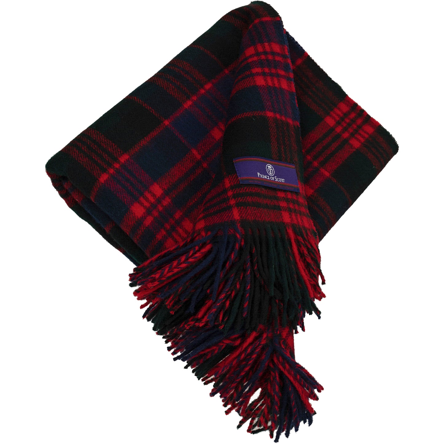 Highland Tartan Tweed Merino Wool Throw ~ Macdonald ~-Throws and Blankets-[bar code]-Prince of Scots