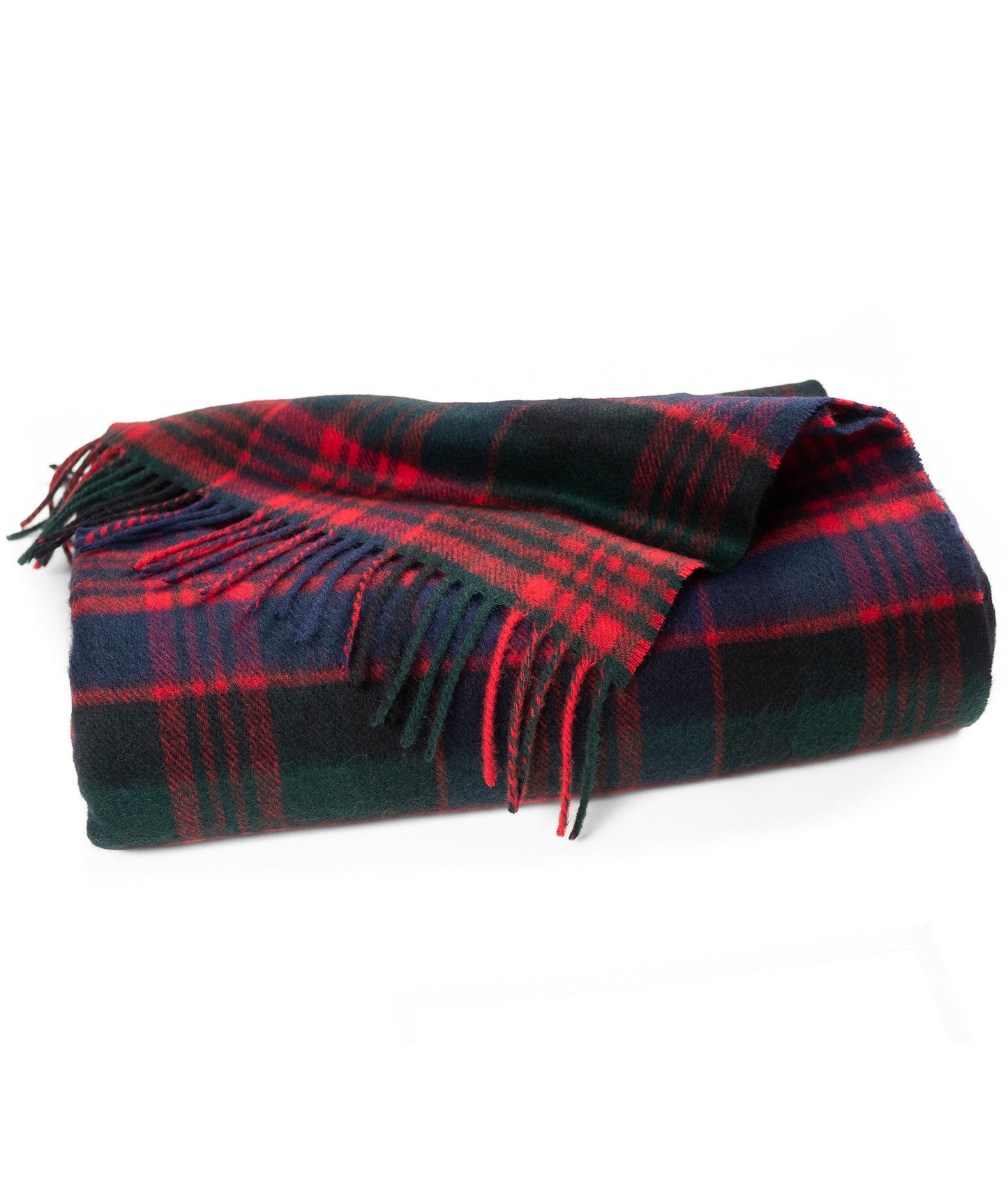 Highland Tartan Tweed Merino Wool Throw ~ Macdonald ~-Throws and Blankets-[bar code]-Prince of Scots