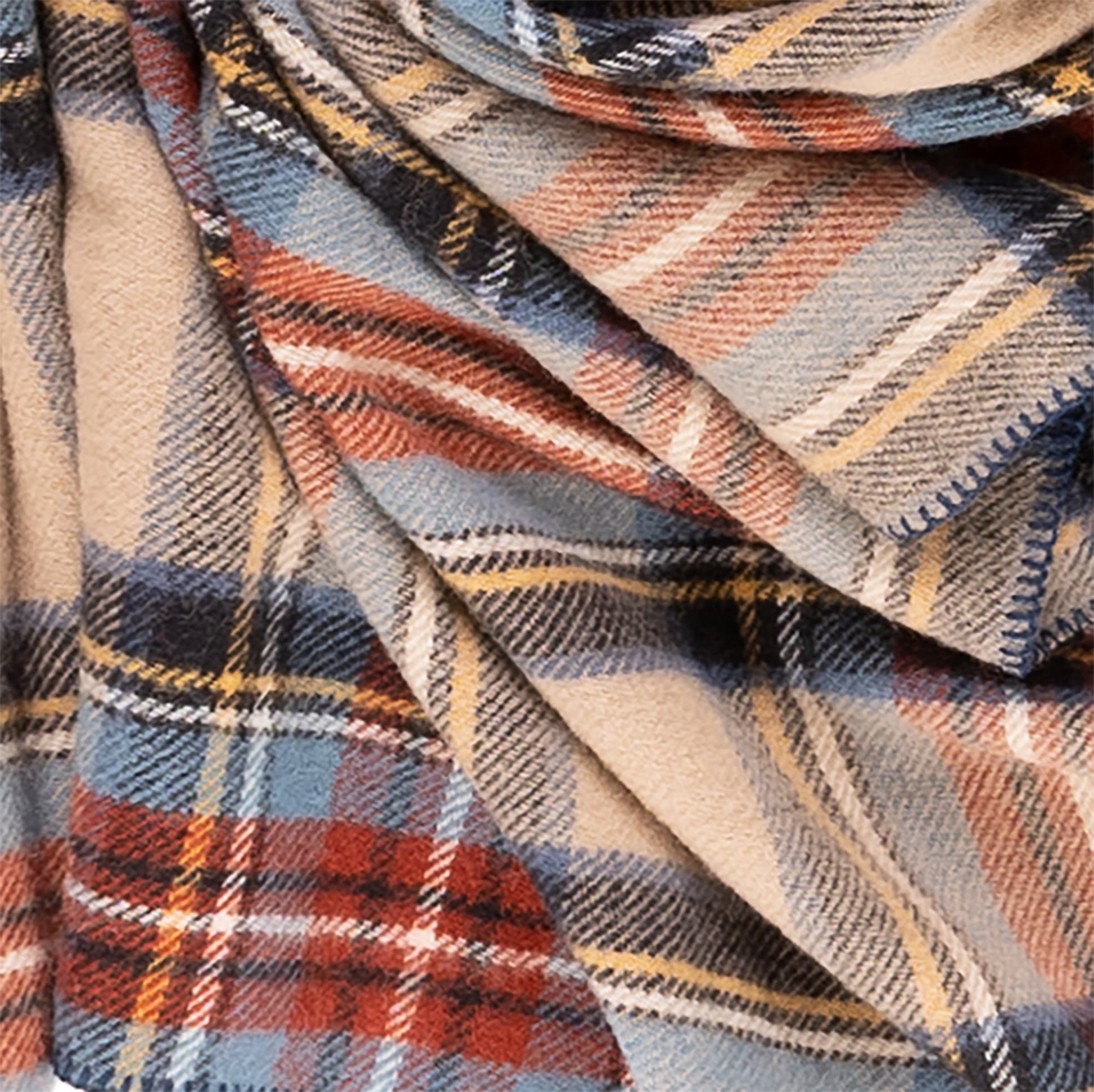 Highland Tweeds BIG Throw ~ Antique Dress Stewart ~-Throws and Blankets-[bar code]-BIGThrowAntiqueDress-Prince of Scots