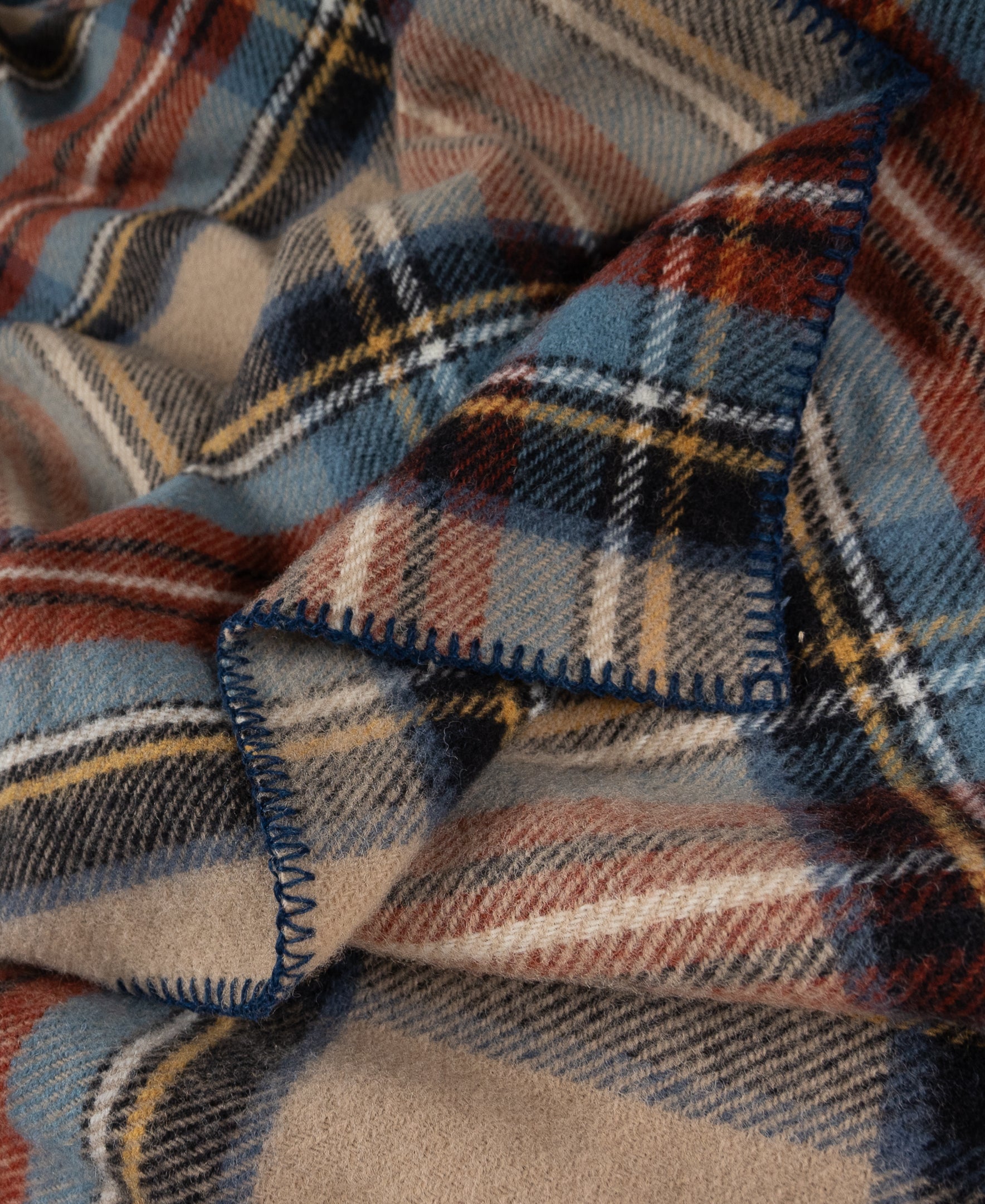 Highland Tweeds BIG Throw ~ Antique Dress Stewart ~-Throws and Blankets-[bar code]-Prince of Scots