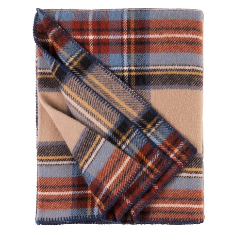 Highland Tweeds BIG Throw ~ Antique Dress Stewart ~-Throws and Blankets-[bar code]-BIGThrowAntiqueDress-Prince of Scots