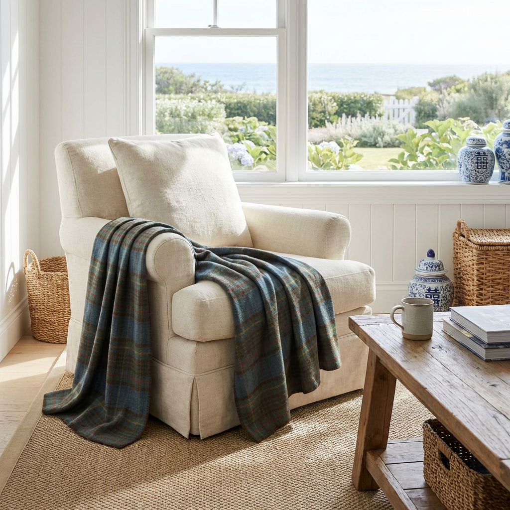 Highland Tweeds BIG Throw ~ Antique Hunting Stewart ~-Throws and Blankets-[bar code]-Prince of Scots