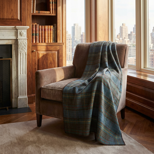 Highland Tweeds BIG Throw ~ Antique Hunting Stewart ~-Throws and Blankets-[bar code]-Prince of Scots