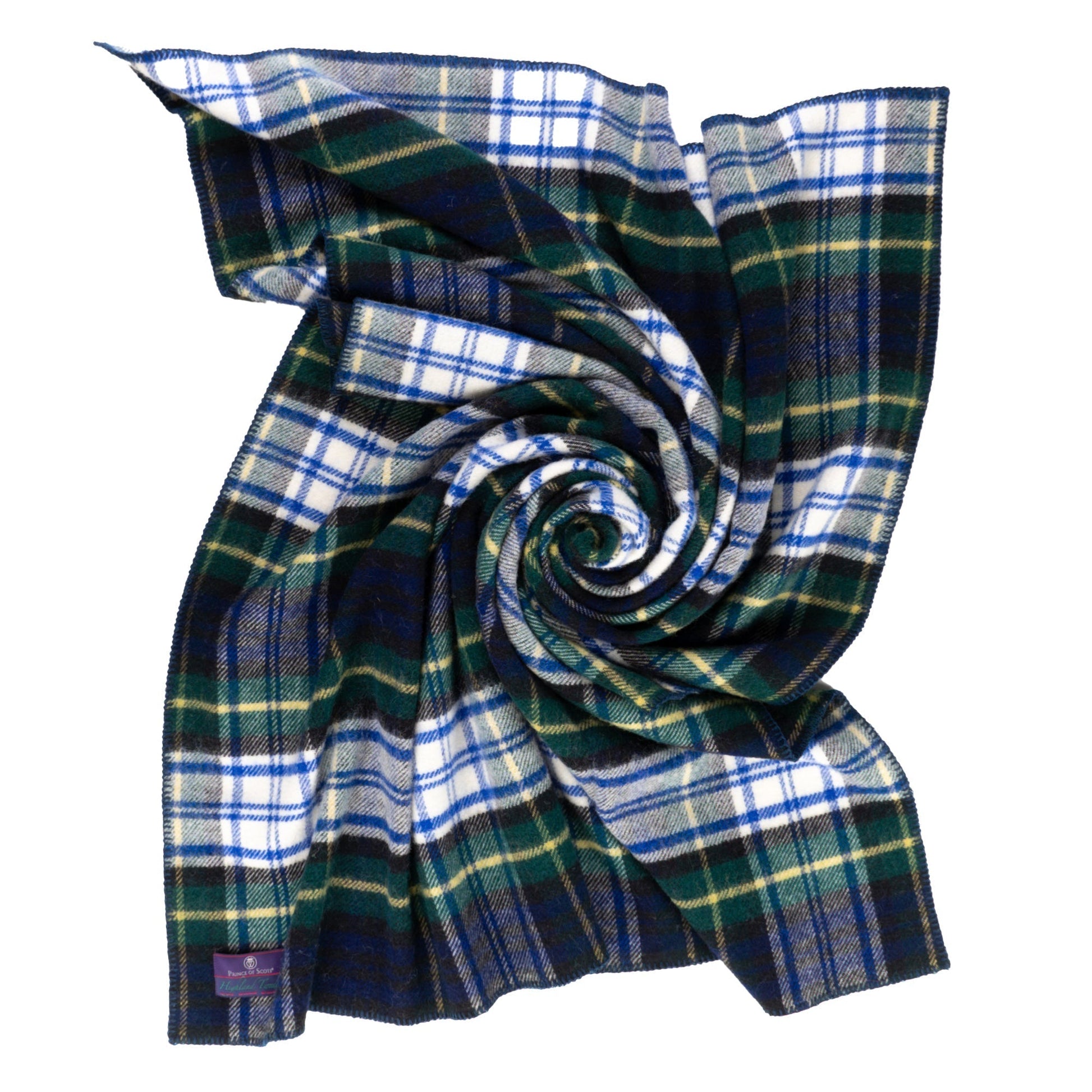 Highland Tweeds BIG Throw ~ Dress Gordon ~-Throws and Blankets-[bar code]-BIGThrowDressGordon-Prince of Scots