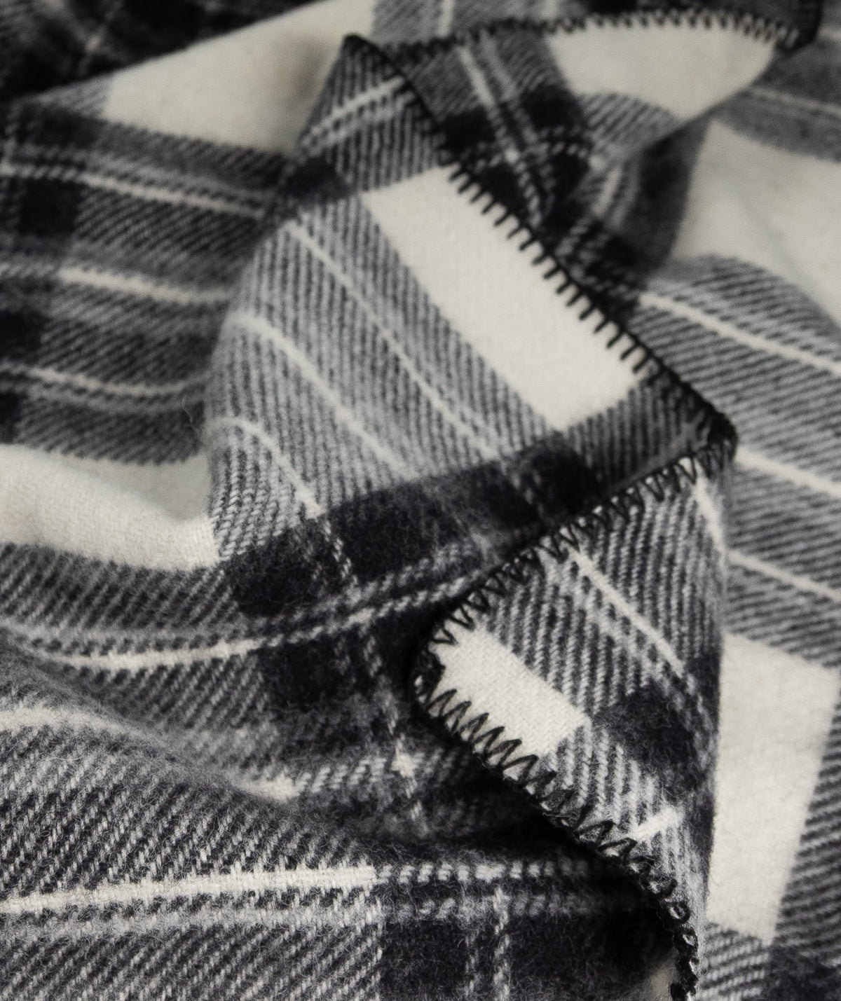 Highland Tweeds BIG Throw ~ Dress Grey Stewart ~-Throws and Blankets-[bar code]-Prince of Scots