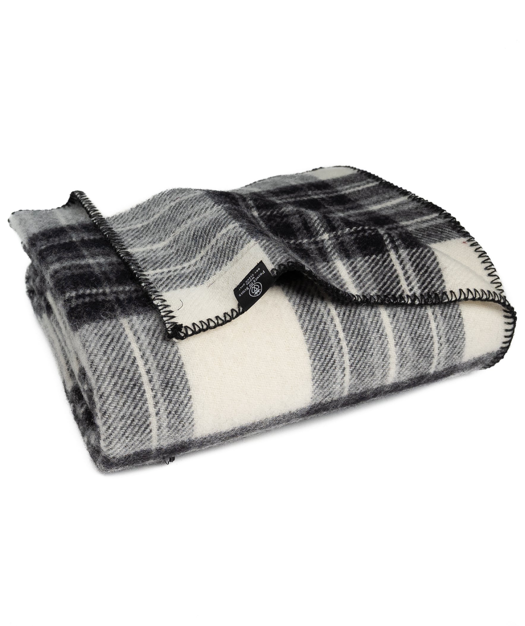 Highland Tweeds BIG Throw ~ Dress Grey Stewart ~-Throws and Blankets-[bar code]-Prince of Scots