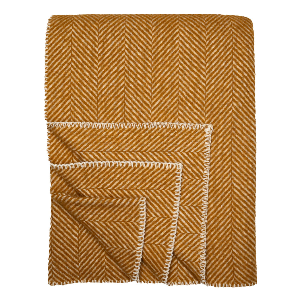 Prince Of Scots Highland Tweeds Big Throw – 100% Schurwolle, 150x203 Cm, Whiskey-Farbton