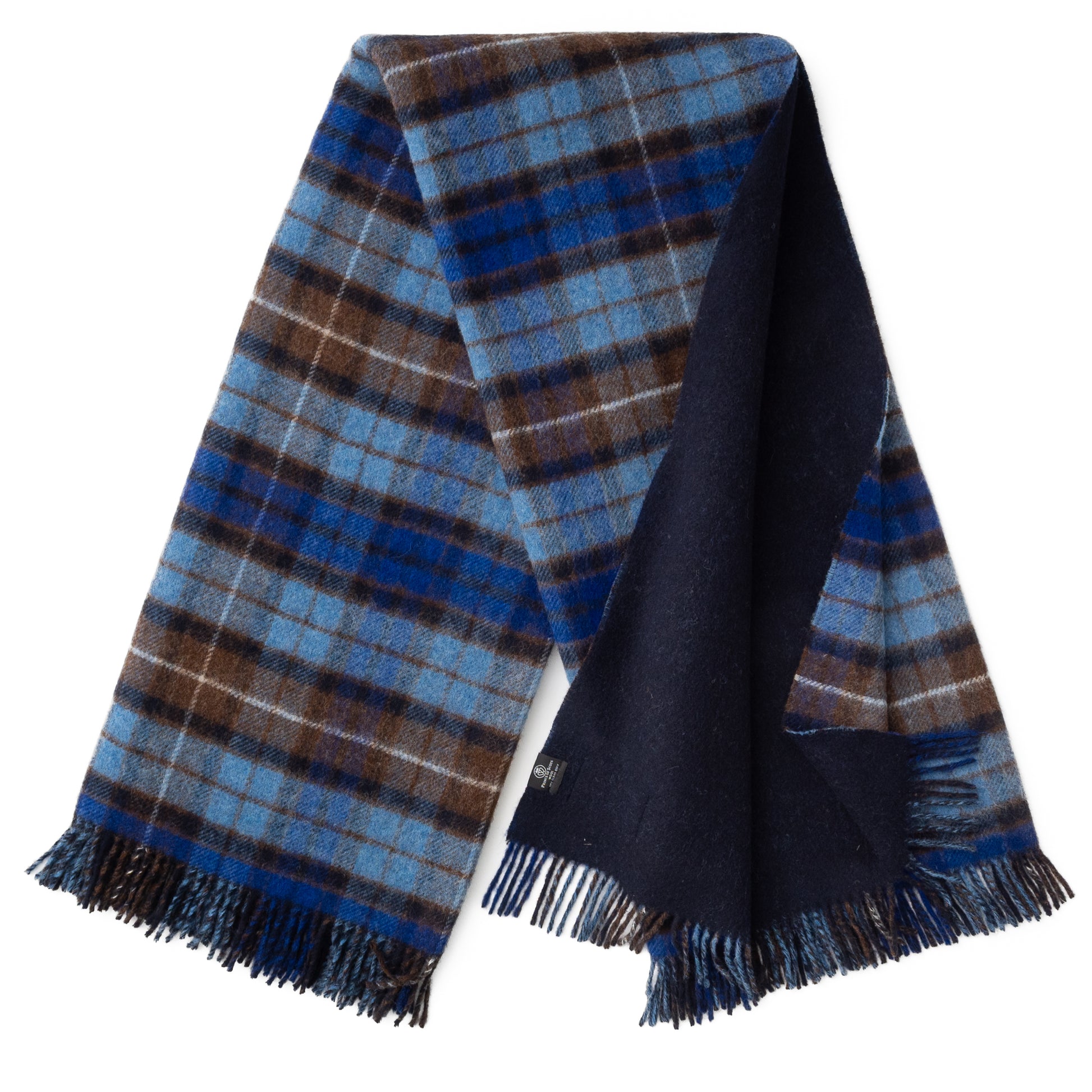 Highland Tweeds Double Cloth Throw (Blue Buchanan)-Throws and Blankets-[bar code]-Prince of Scots