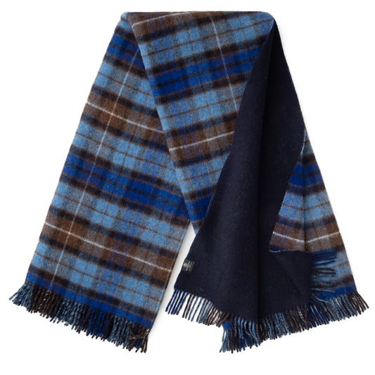 Highland Tweeds Double Cloth Throw (Blue Buchanan)-Throws and Blankets-[bar code]-Prince of Scots