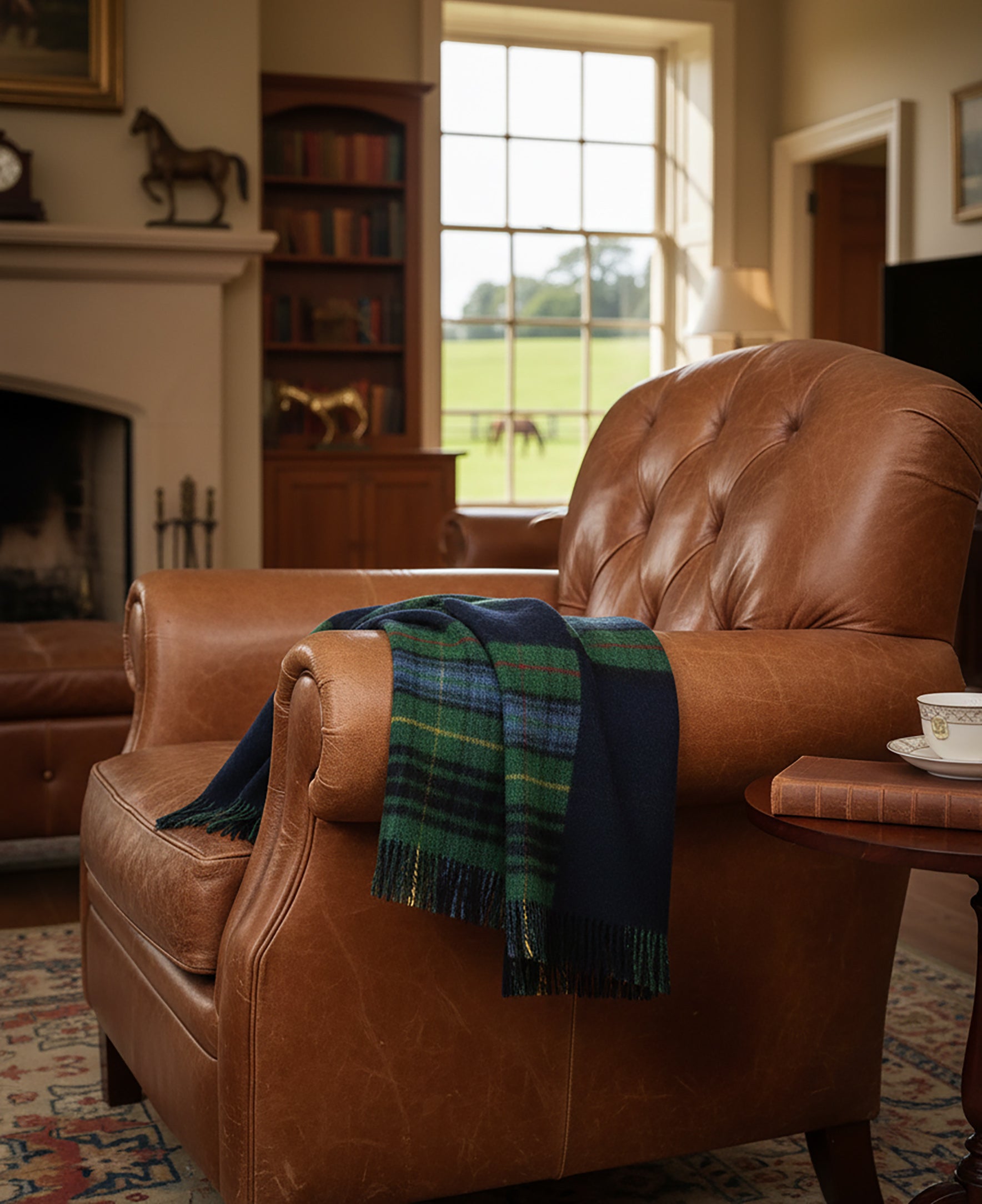 Highland Tweeds Double Cloth Reversible Throw (Classic Patchwork)-Throws and Blankets-[bar code]-Prince of Scots