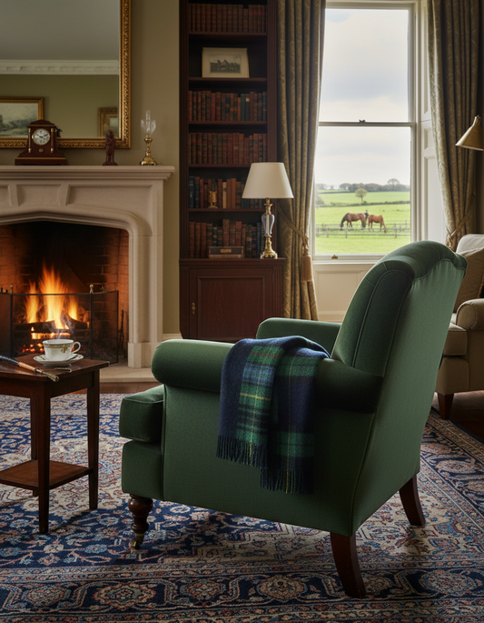 Highland Tweeds Double Cloth Reversible Throw (Classic Patchwork)-Throws and Blankets-[bar code]-Prince of Scots