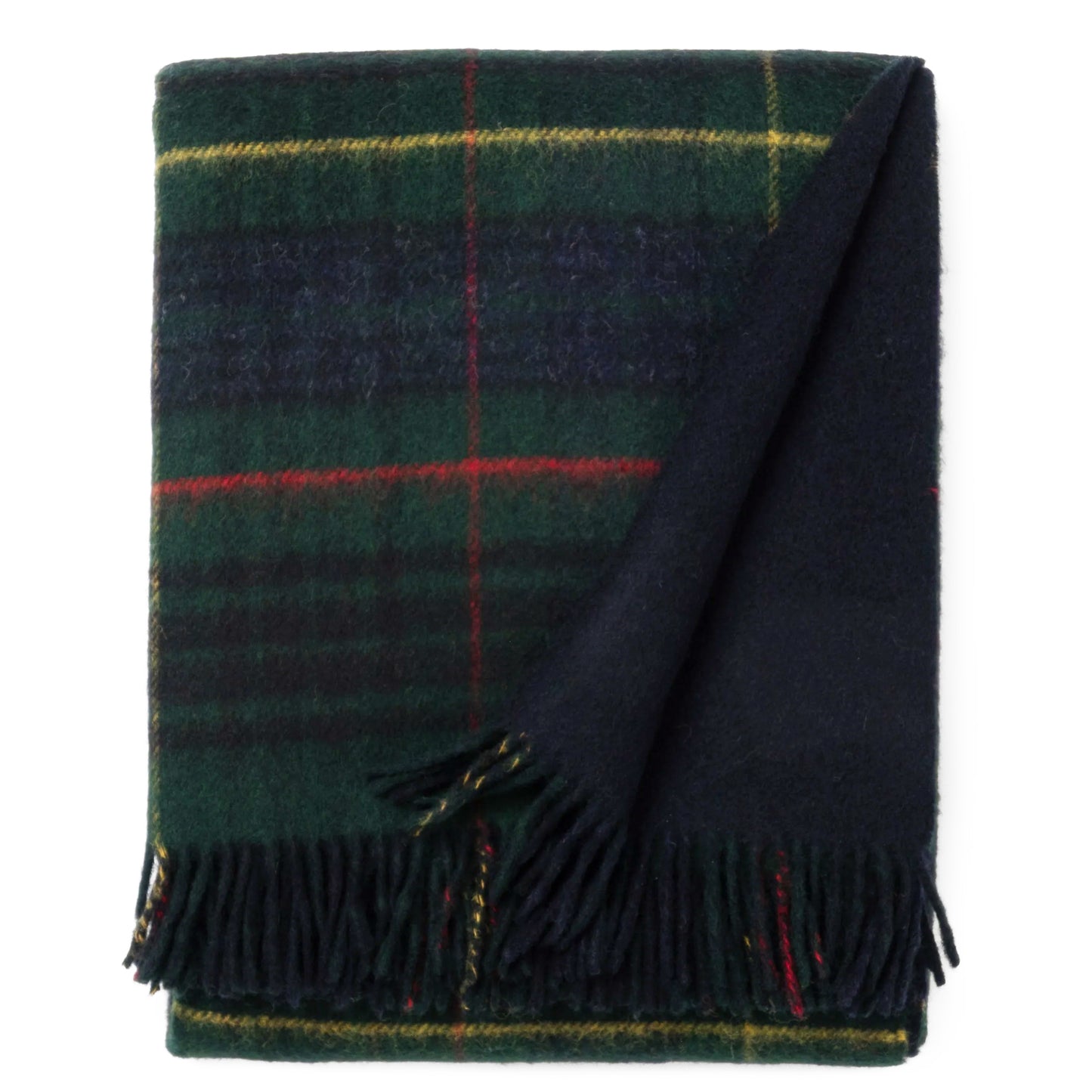 Highland Tweeds Double Cloth Reversible Throw (Hunting Stewart)-Throws and Blankets-[bar code]-Prince of Scots