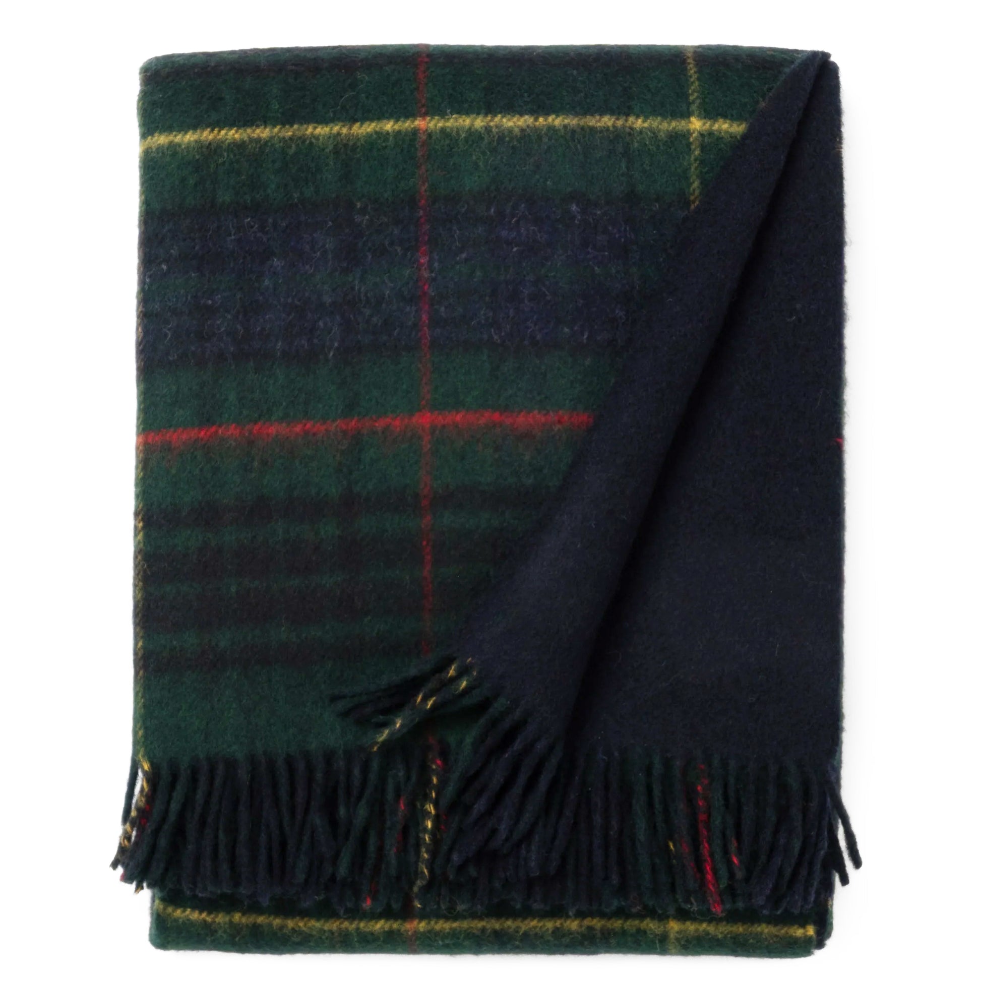 Highland Tweeds Double Cloth Reversible Throw (Hunting Stewart)-Throws and Blankets-[bar code]-Prince of Scots