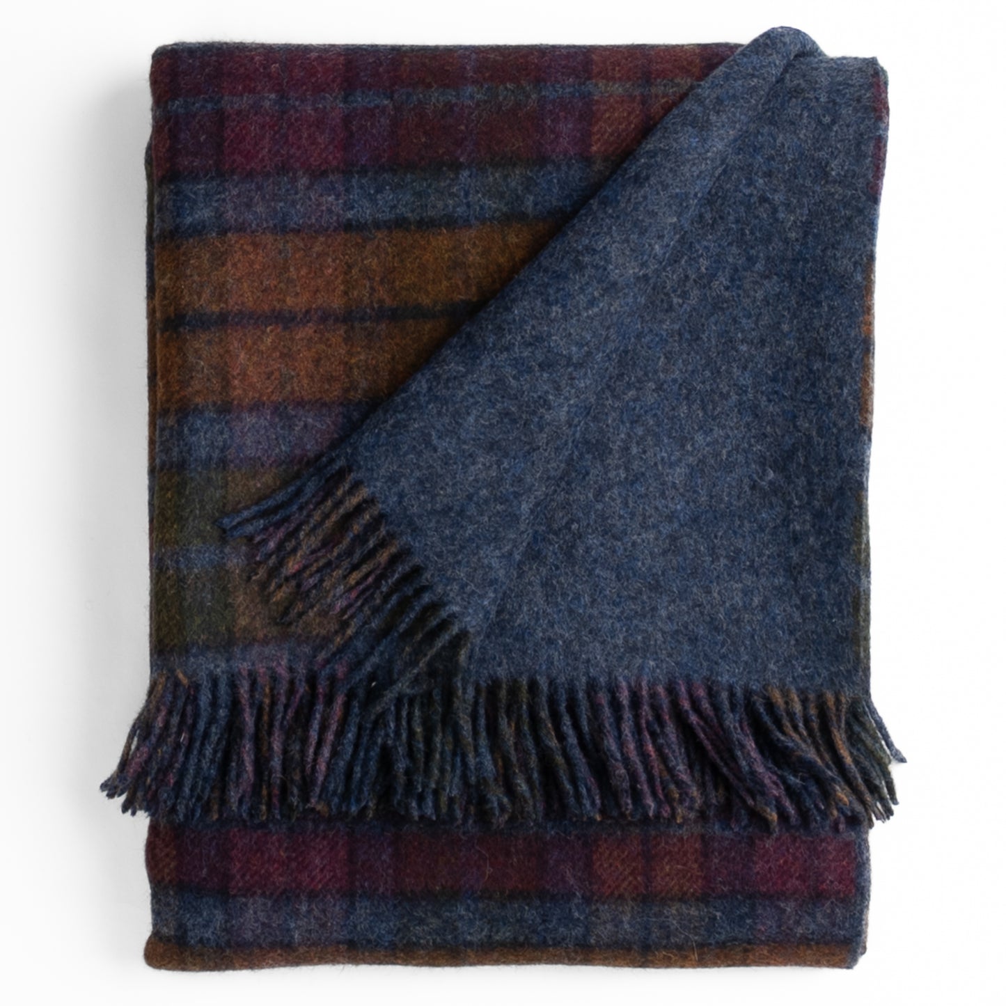 Highland Tweeds Double Cloth Throw (Grey Buchanan)-Throws and Blankets-[bar code]-Prince of Scots