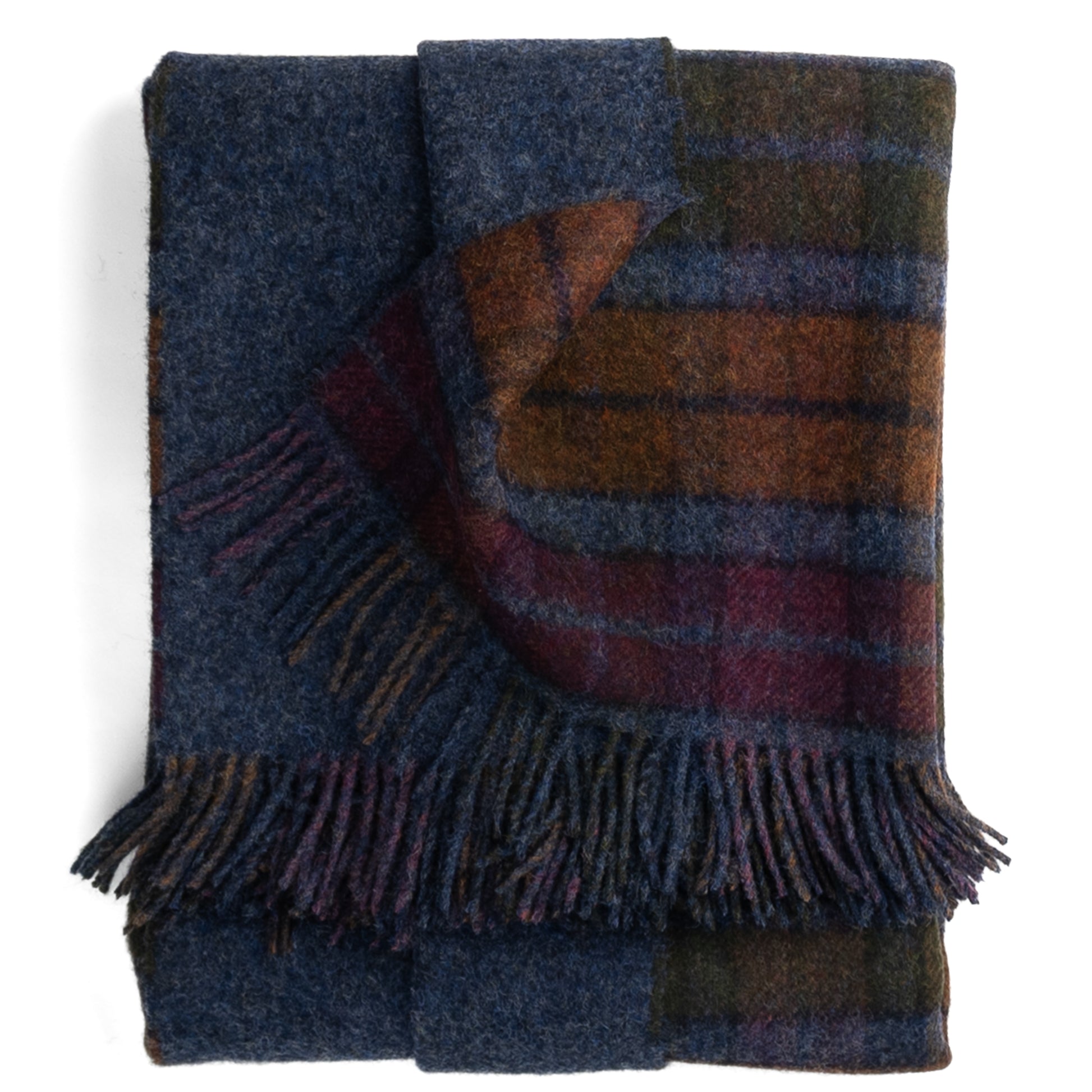 Highland Tweeds Double Cloth Throw (Grey Buchanan)-Throws and Blankets-[bar code]-Prince of Scots