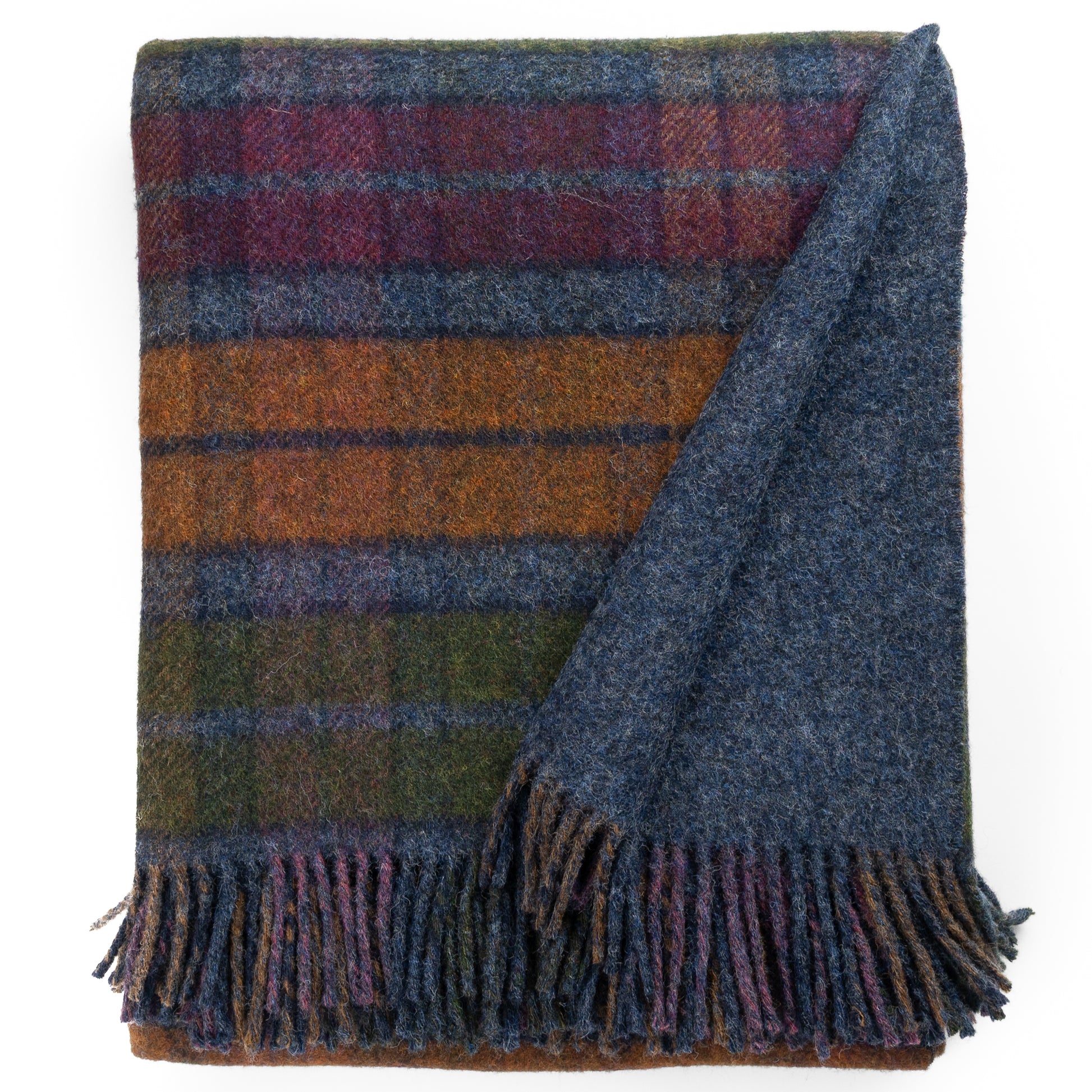 Highland Tweeds Double Cloth Throw (Grey Buchanan)-Throws and Blankets-[bar code]-Prince of Scots