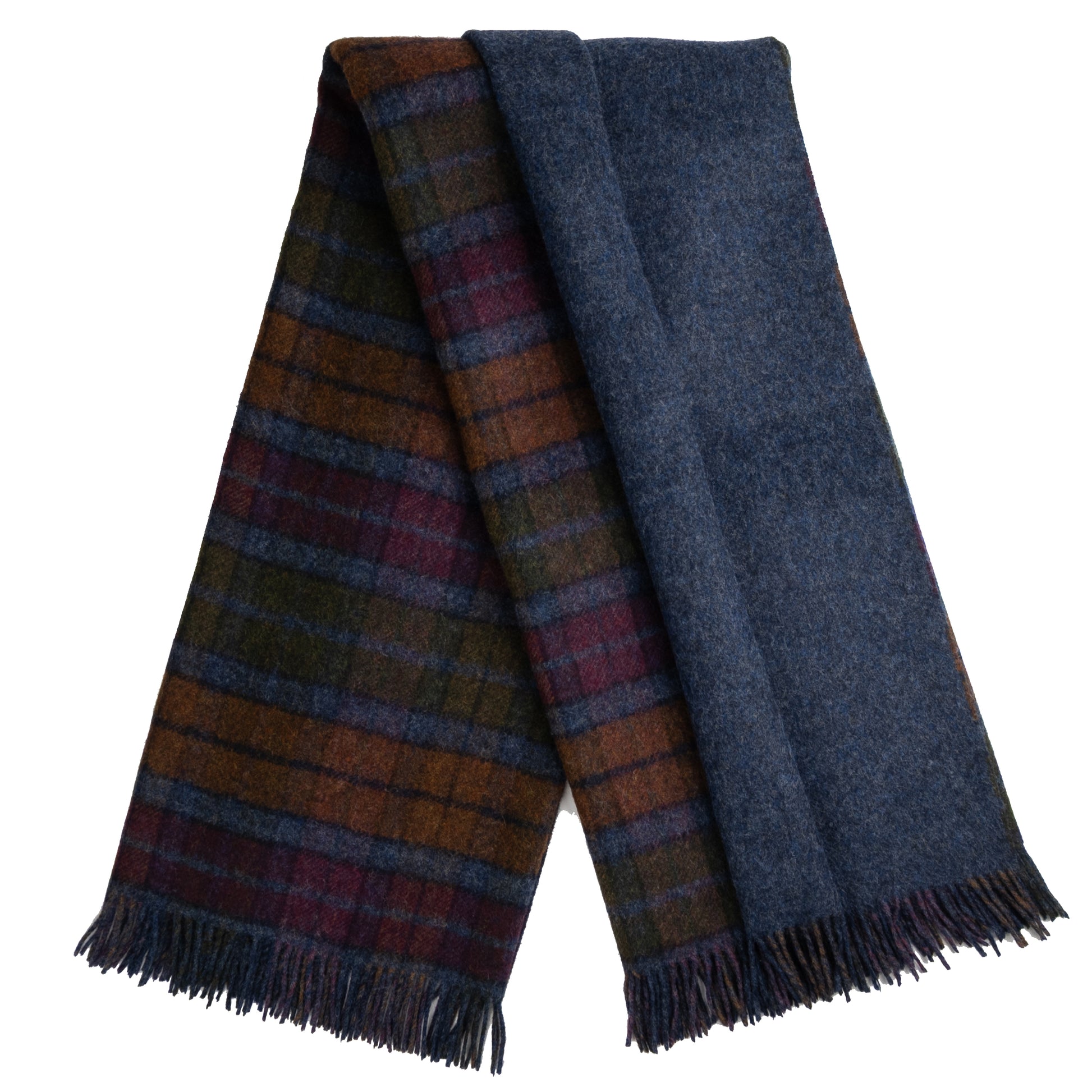 Highland Tweeds Double Cloth Throw (Grey Buchanan)-Throws and Blankets-[bar code]-Prince of Scots