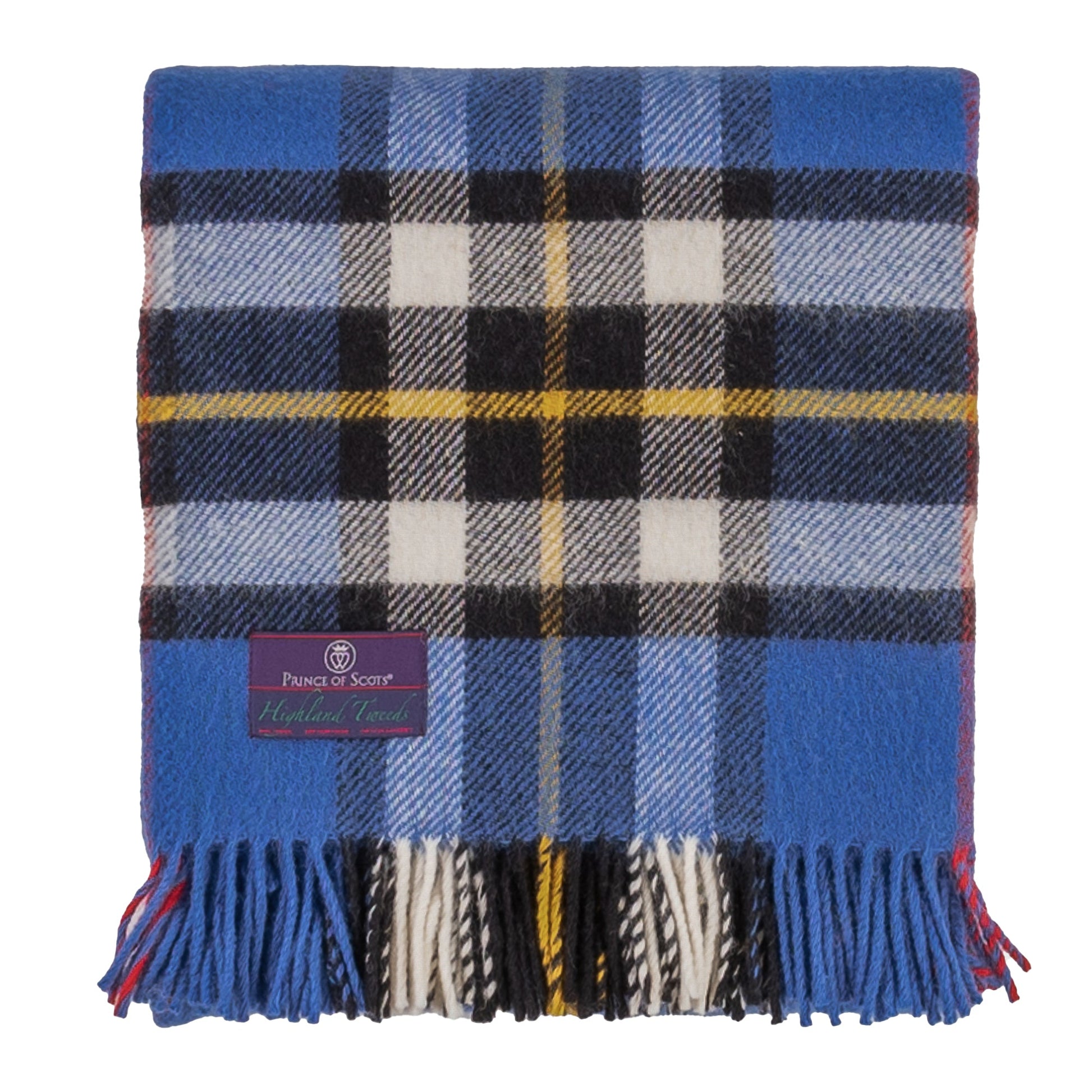 Highland Tweeds Fluffy Throw ( Blue Thompson)-Throws and Blankets-[bar code]-FluffyBlueThompson-Prince of Scots