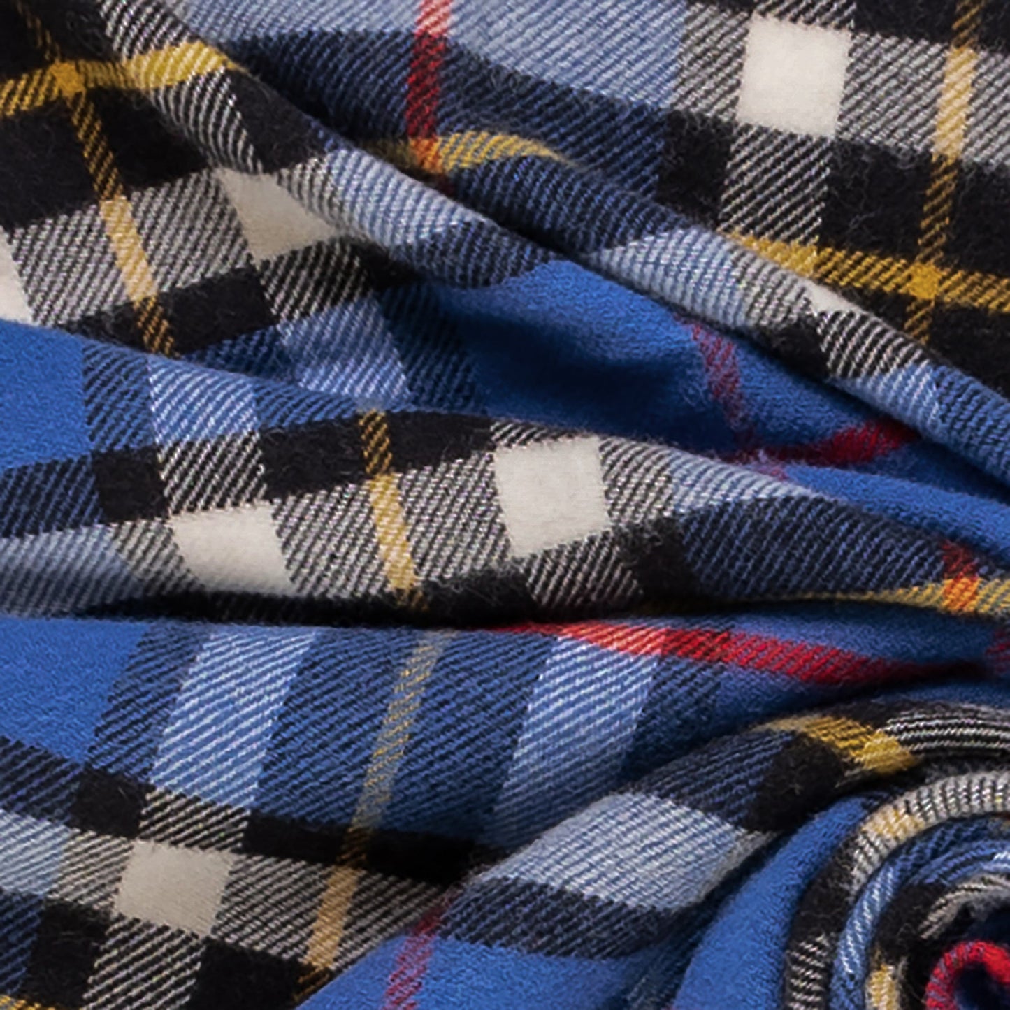 Highland Tweeds Fluffy Throw ( Blue Thompson)-Throws and Blankets-[bar code]-FluffyBlueThompson-Prince of Scots