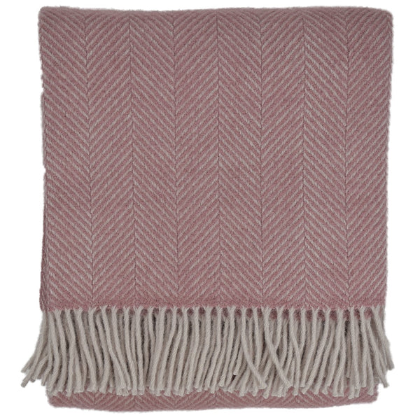 Highland Tweed Herringbone Pure New Wool Throw ~ Beach Coral ~-Throws and Blankets-Prince of Scots-00810032750060-K4050030-27-Prince of Scots