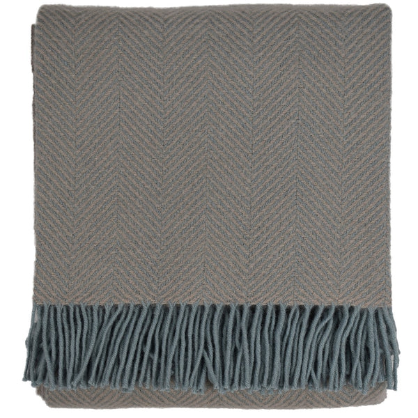 Highland Tweed Herringbone Pure New Wool Throw ~ Oyster ~-Throws and Blankets-Prince of Scots-00810032750145-K4050030-22-Prince of Scots