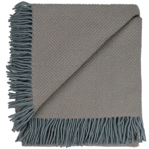 Highland Tweed Herringbone Pure New Wool Throw ~ Oyster ~-Throws and Blankets-Prince of Scots-00810032750145-K4050030-22-Prince of Scots