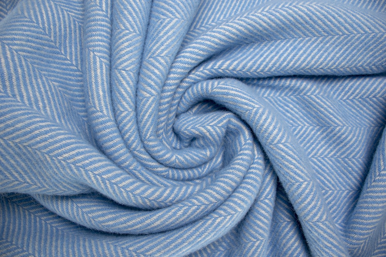 Highland Tweed Herringbone Pure New Wool Throw ~ Sky Blue ~-Throws and Blankets-Prince of Scots-00810032750169-K4050030-018-Prince of Scots