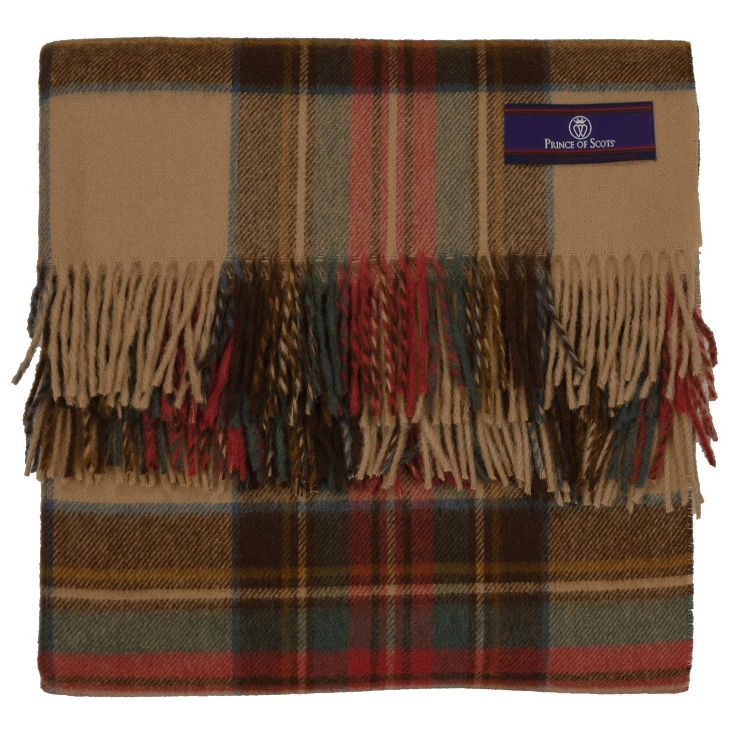 Prince of Scots Highland Tweed Merino Wool Throw ~ Antique Dress Stewart ~-Throws and Blankets-Prince of Scots-00810032750527-J400014-Prince of Scots