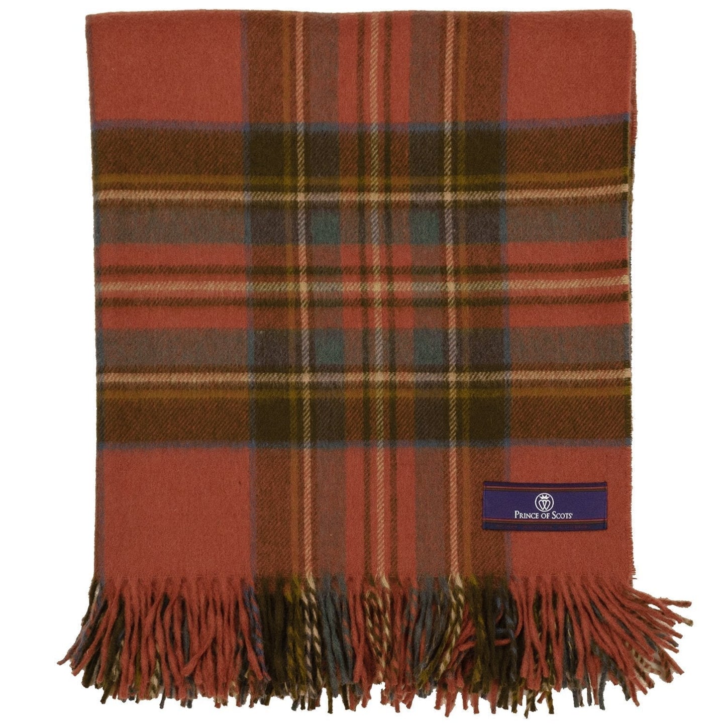 Prince of Scots Highland Tweed Merino Wool Throw ~ Antique Royal Stewart ~-Throws and Blankets-Prince of Scots-00810032750657-J400002-Prince of Scots