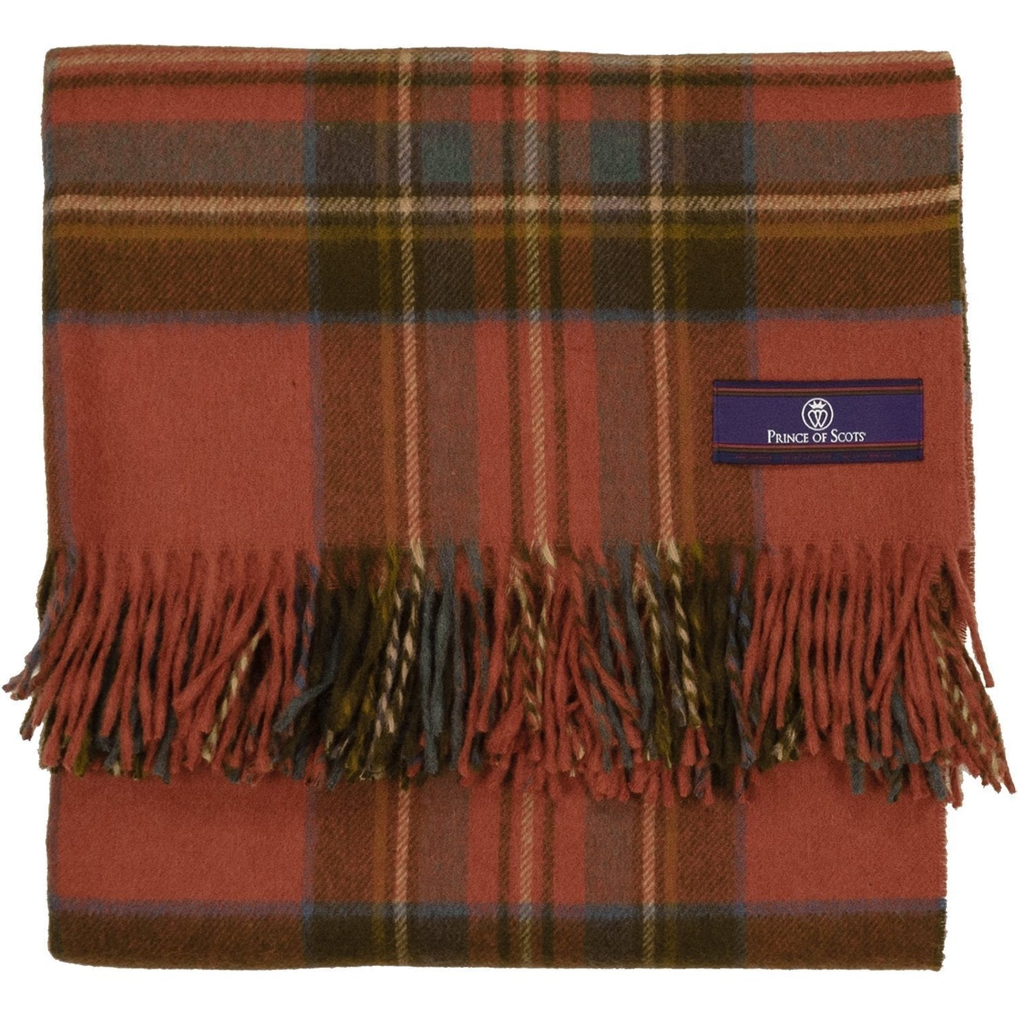 Prince of Scots Highland Tweed Merino Wool Throw ~ Antique Royal Stewart ~-Throws and Blankets-Prince of Scots-00810032750657-J400002-Prince of Scots