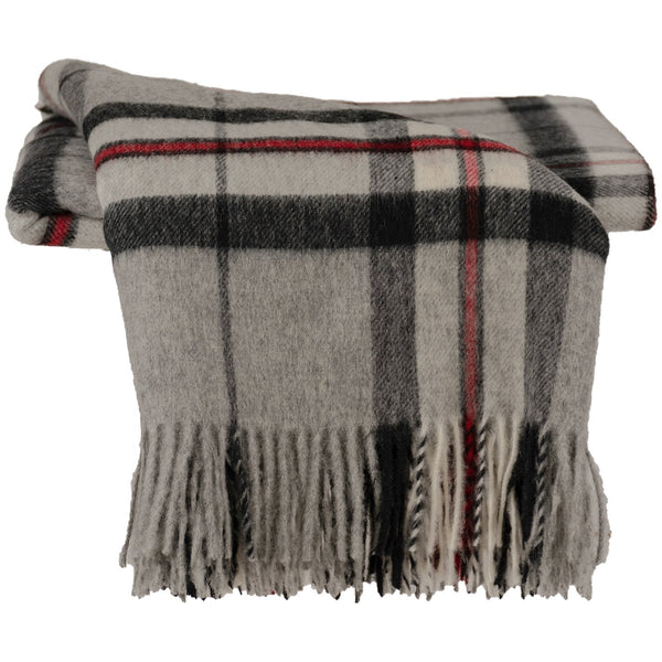 Prince of Scots Highland Tweed Merino Wool Throw ~ Grey Thompson ~-Throws and Blankets-Prince of Scots-00810032750503-J400015-Prince of Scots