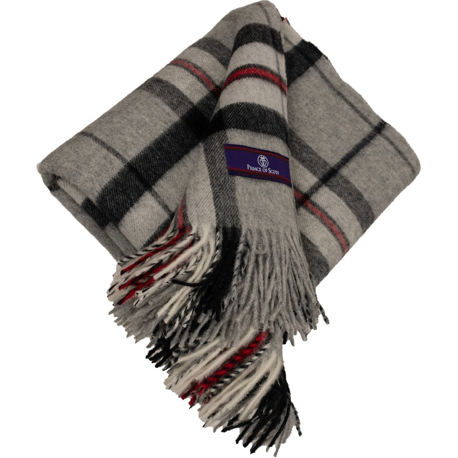 Prince of Scots Highland Tweed Merino Wool Throw ~ Grey Thompson ~-Throws and Blankets-Prince of Scots-00810032750503-J400015-Prince of Scots