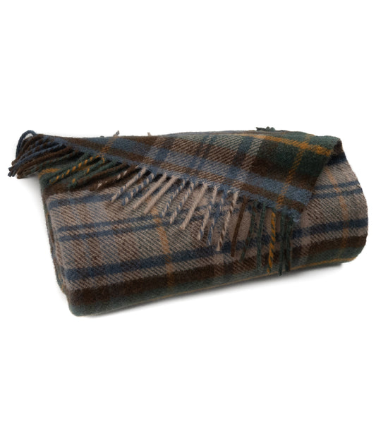 Highland Tweeds New Wool Fluffy Throw ~Antique Dress Gordon ~-Throws and Blankets-[bar code]-Prince of Scots