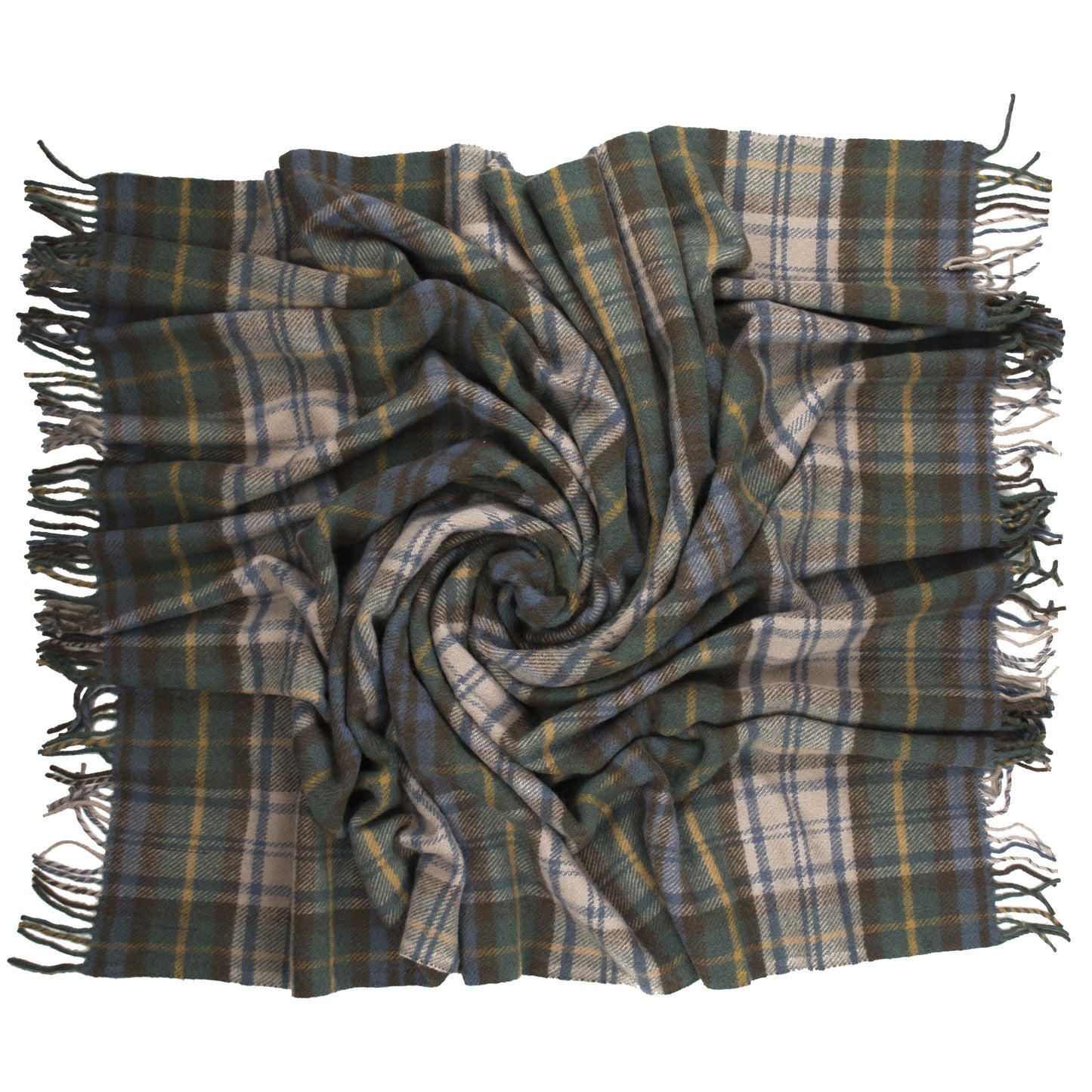 Prince of Scots Highland Tweed New Wool Fluffy Throw ~Antique Dress Gordon ~-Throws and Blankets-Prince of Scots-00810032750336-J4050028-011-Prince of Scots