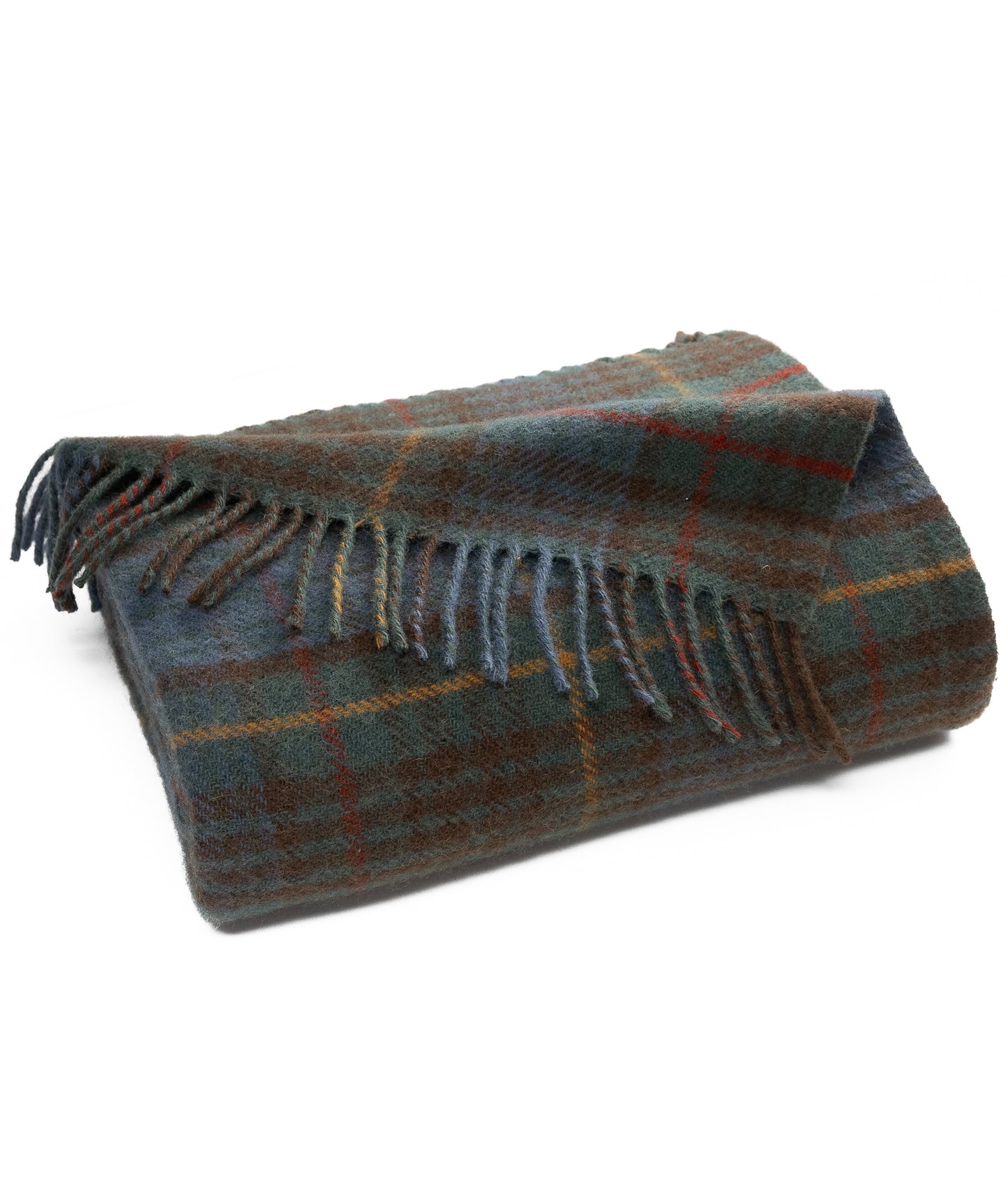 Highland Tweeds New Wool Fluffy Throw ~ Antique Hunting Stewart ~-Throws and Blankets-[bar code]-Prince of Scots