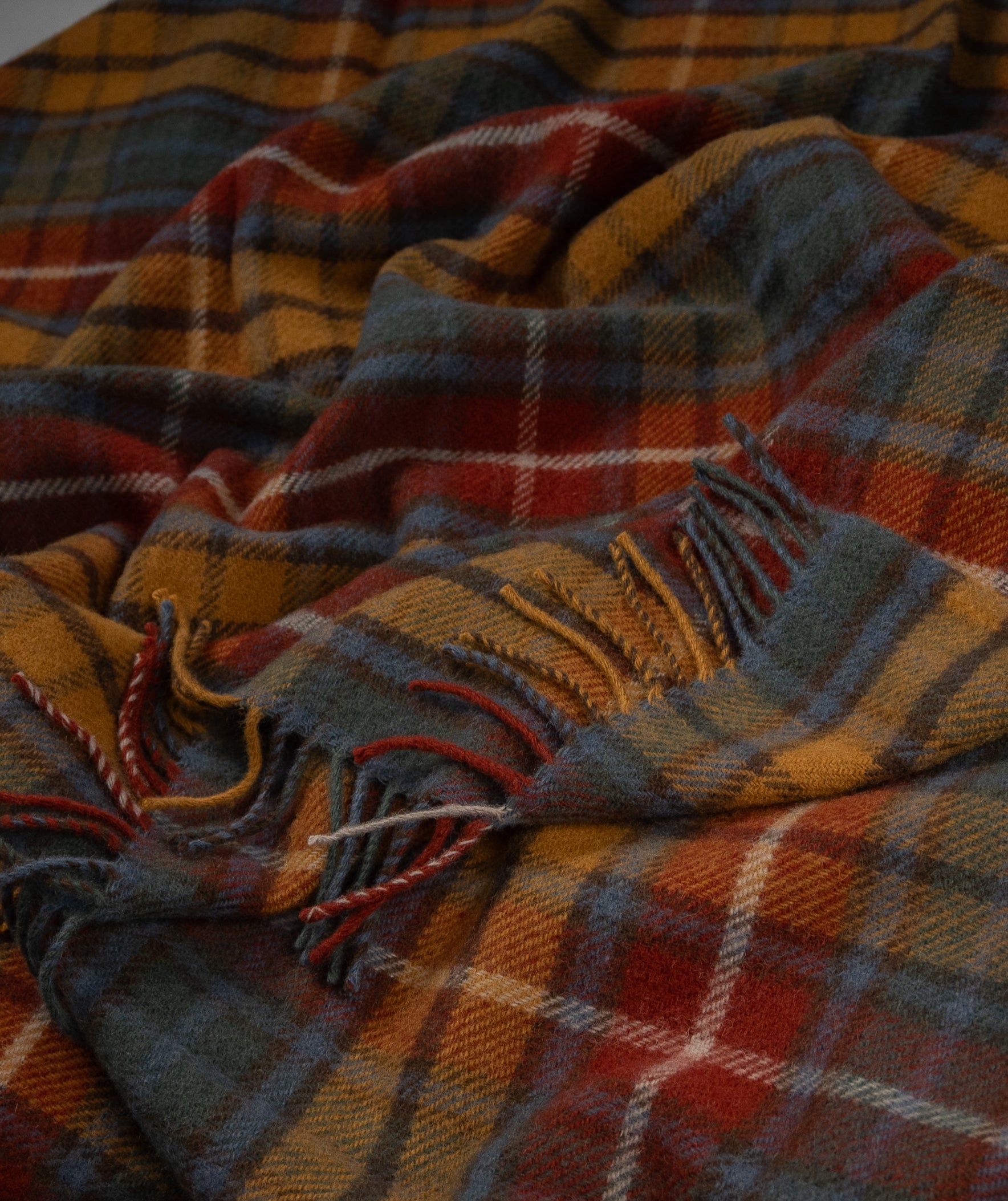 Highland Tweeds Pure New Wool Fluffy Throw ~ Antique Buchanan ~-Throws and Blankets-[bar code]-Prince of Scots