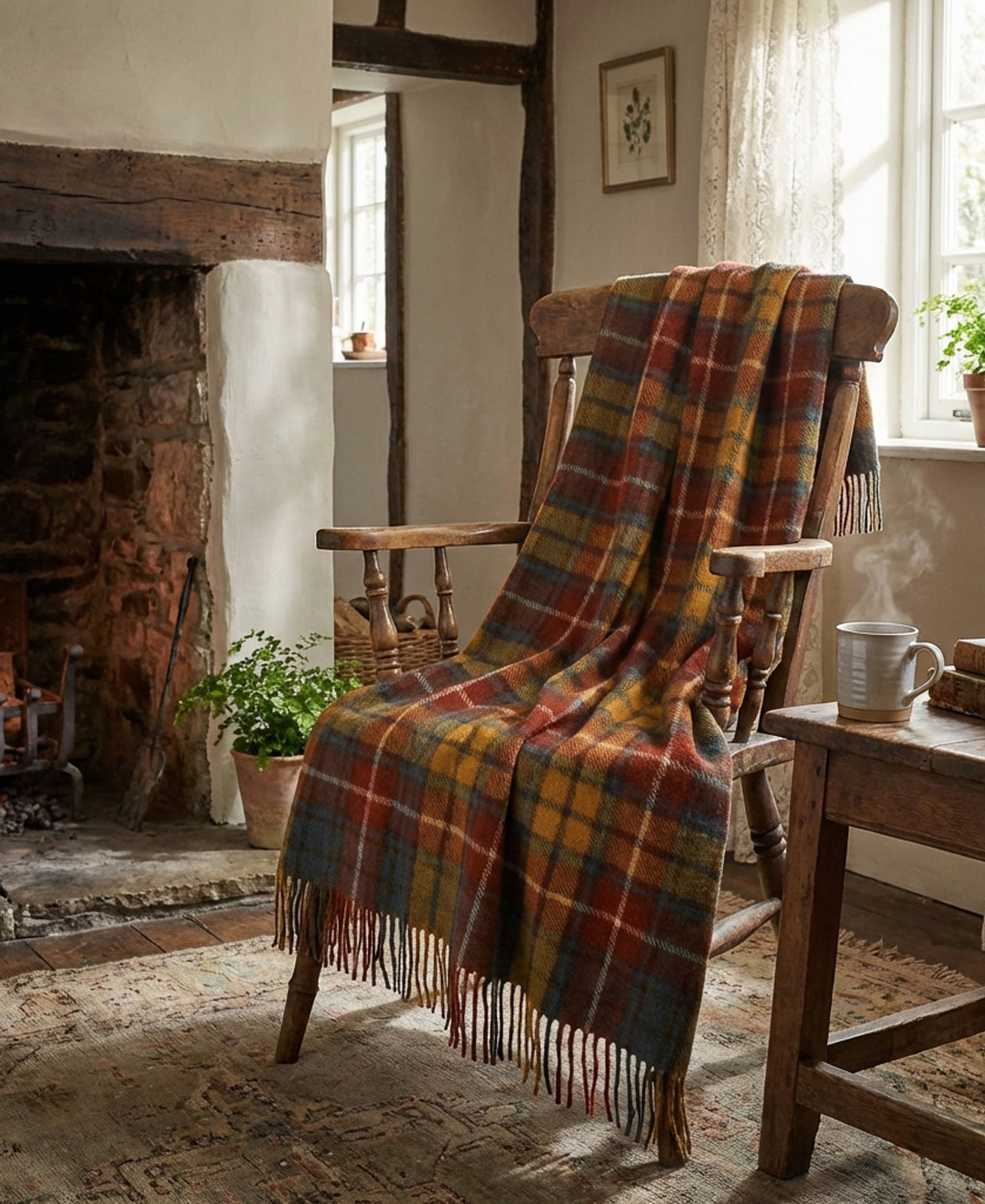 Highland Tweeds Pure New Wool Fluffy Throw ~ Antique Buchanan ~-Throws and Blankets-[bar code]-Prince of Scots