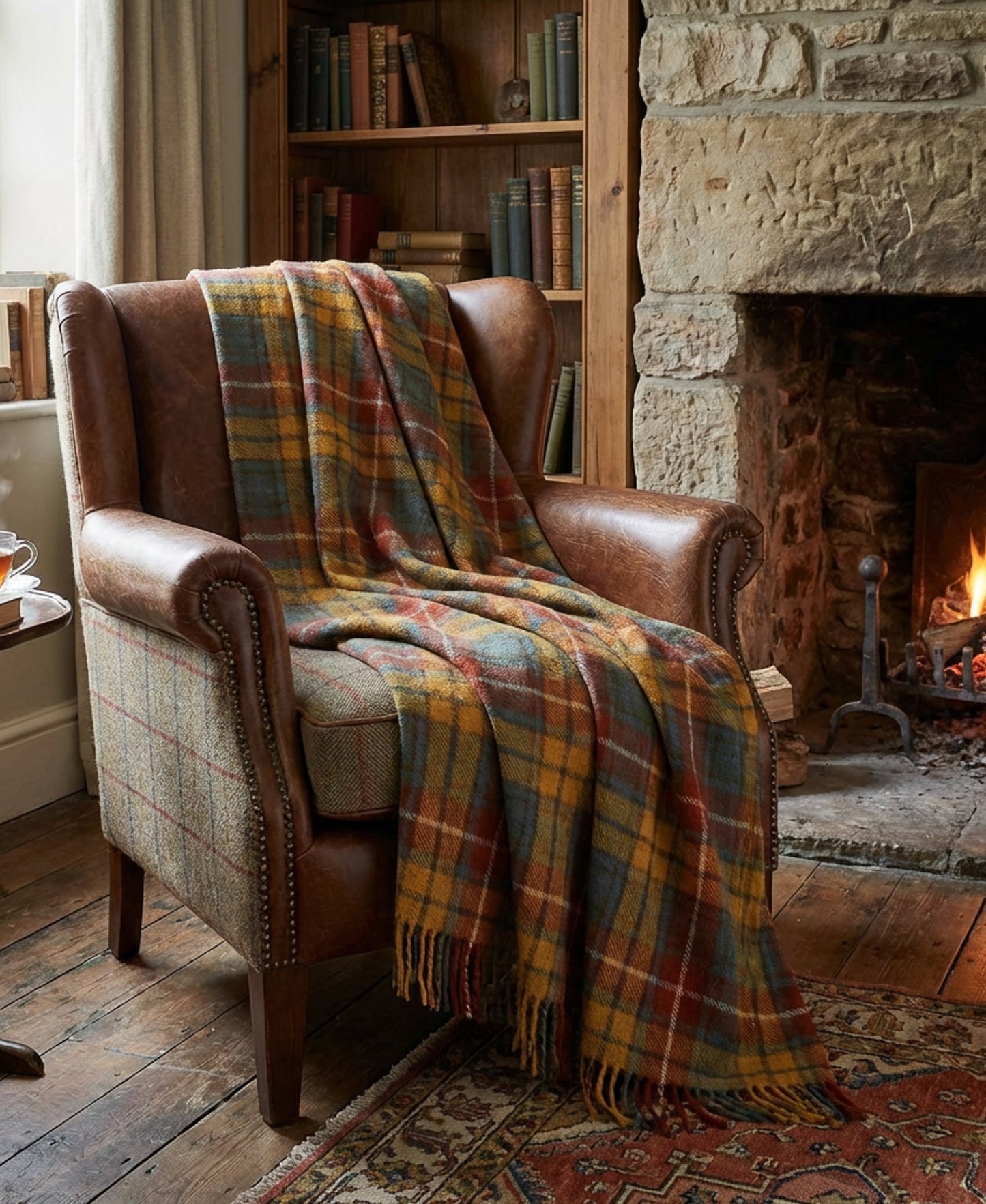 Highland Tweeds Pure New Wool Fluffy Throw ~ Antique Buchanan ~-Throws and Blankets-[bar code]-Prince of Scots