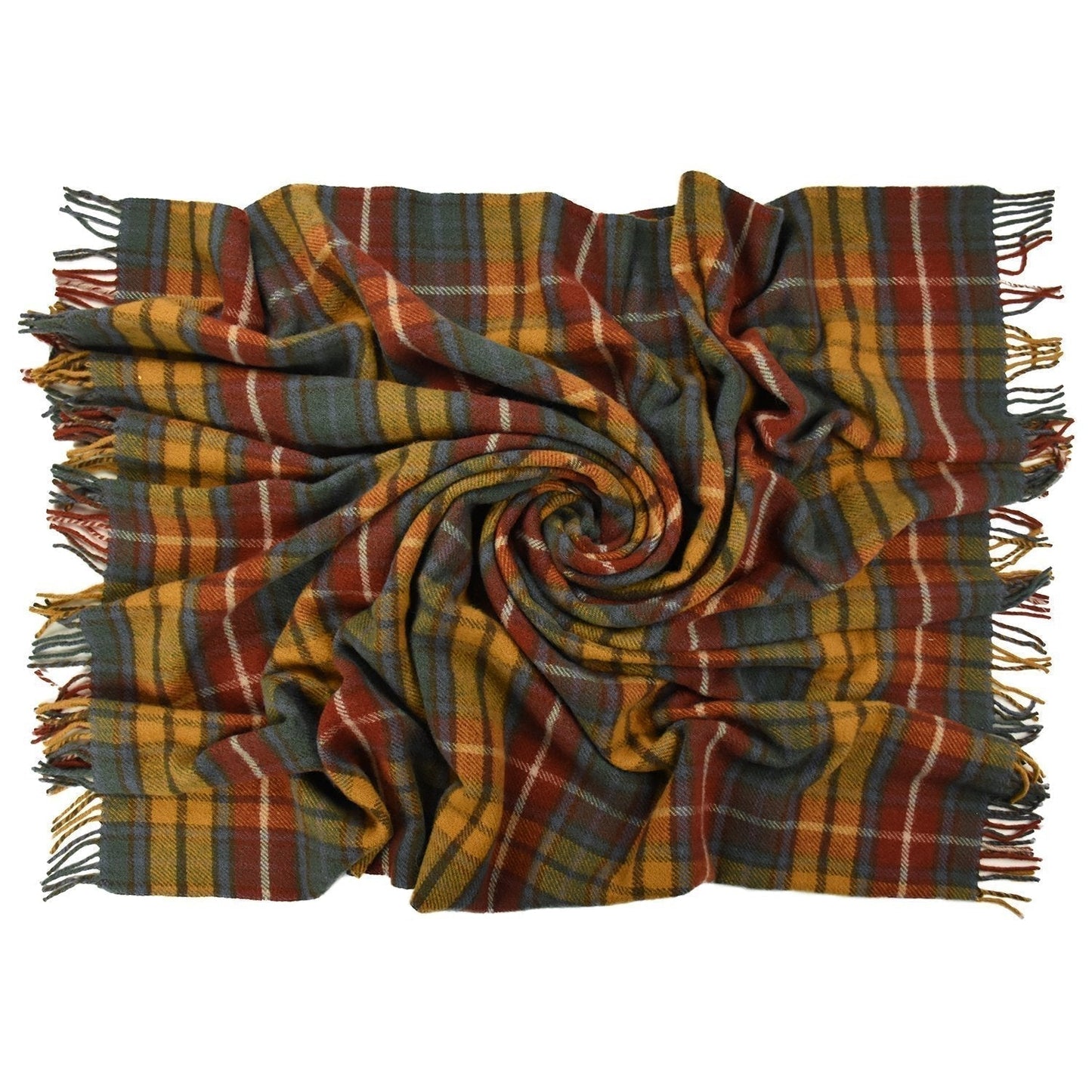 Prince of Scots Highland Tweed Pure New Wool Fluffy Throw ~ Antique Buchanan ~-Throws and Blankets-Prince of Scots-00810032750206-K40050018-006-Prince of Scots