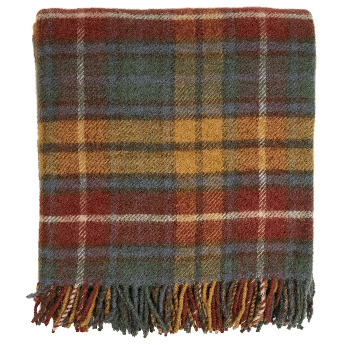 Prince of Scots Highland Tweed Pure New Wool Fluffy Throw ~ Antique Buchanan ~-Throws and Blankets-Prince of Scots-00810032750206-K40050018-006-Prince of Scots