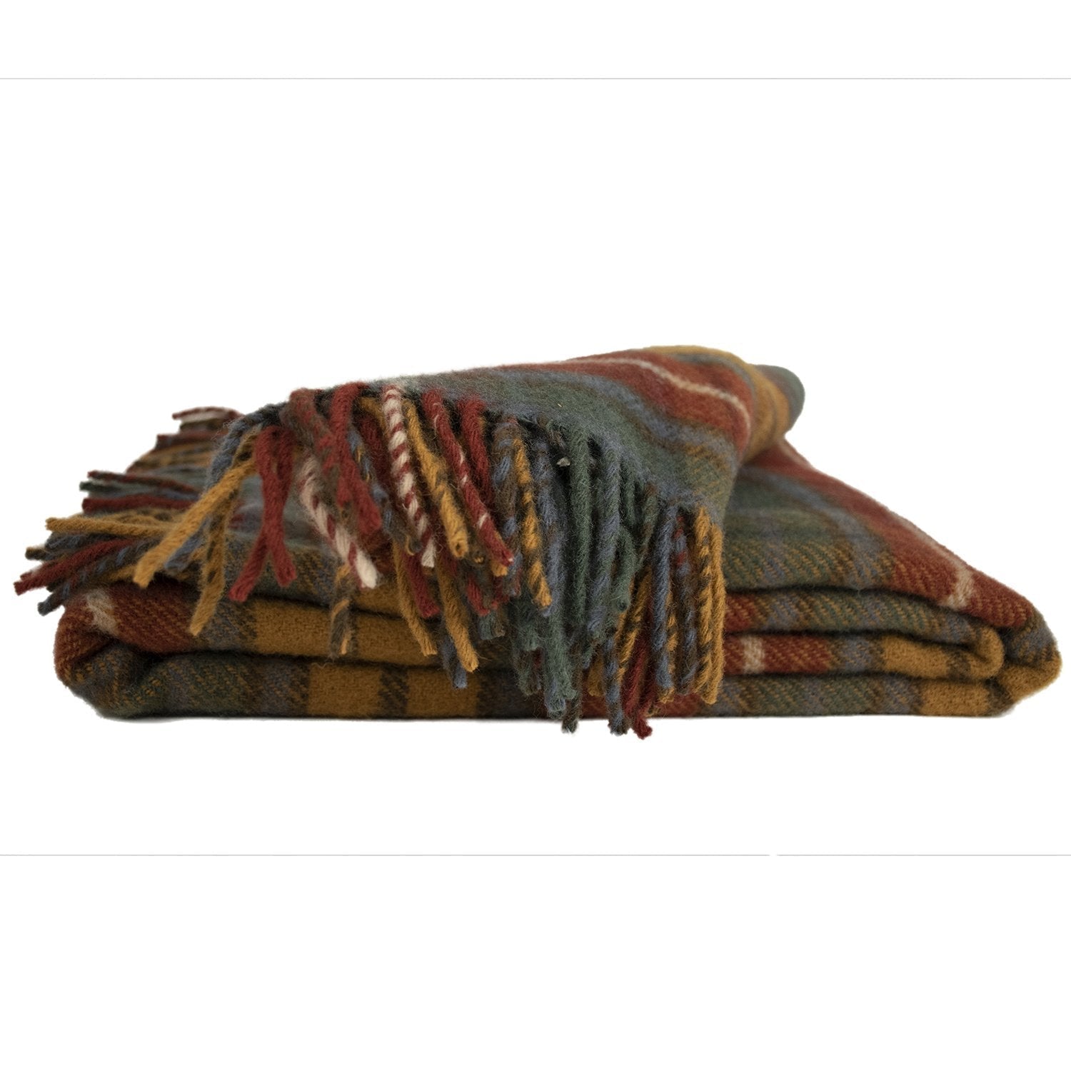 Prince of Scots Highland Tweed Pure New Wool Fluffy Throw ~ Antique Buchanan ~-Throws and Blankets-Prince of Scots-00810032750206-K40050018-006-Prince of Scots