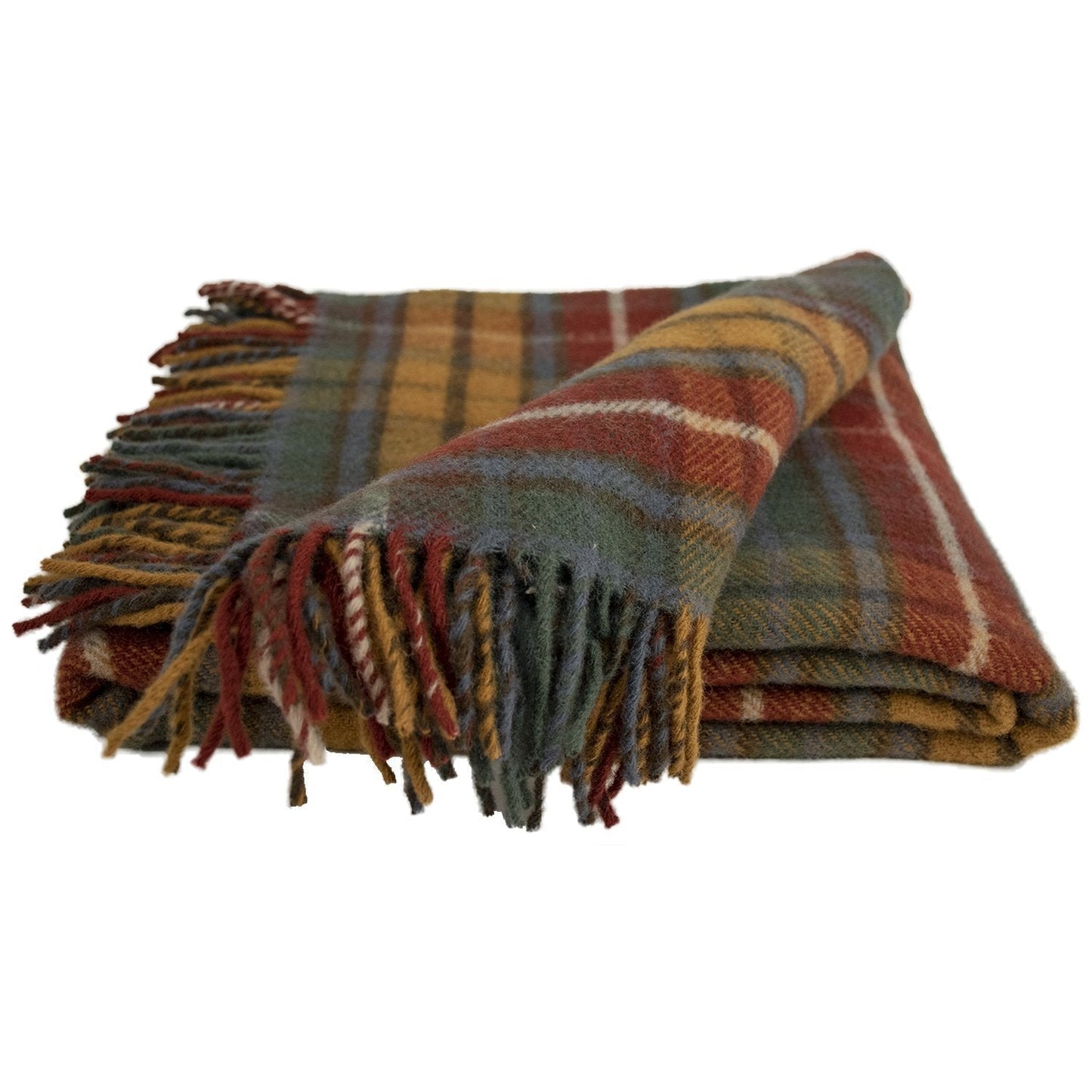 Prince of Scots Highland Tweed Pure New Wool Fluffy Throw ~ Antique Buchanan ~-Throws and Blankets-Prince of Scots-00810032750206-K40050018-006-Prince of Scots