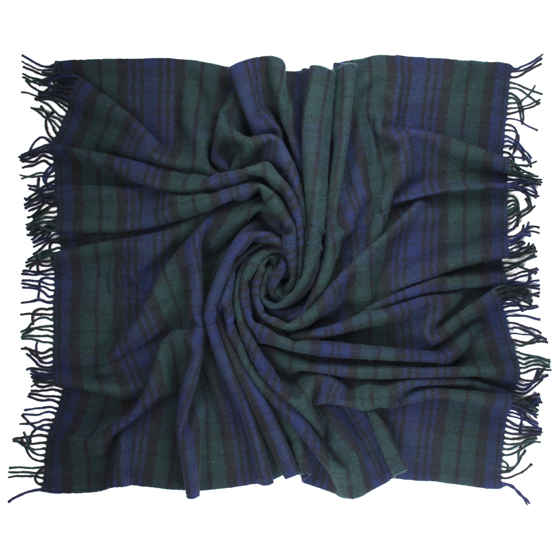 Prince of Scots Highland Tweed Pure New Wool Fluffy Throw ~ Black Watch ~-Throws and Blankets-Prince of Scots-00810032750244-K4050018-001-Prince of Scots