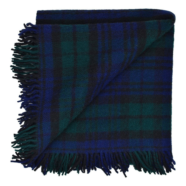 Prince of Scots Highland Tweed Pure New Wool Fluffy Throw ~ Black Watch ~-Throws and Blankets-Prince of Scots-00810032750244-K4050018-001-Prince of Scots