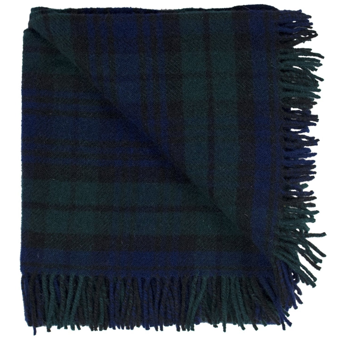 Prince of Scots Highland Tweed Pure New Wool Fluffy Throw ~ Black Watch ~-Throws and Blankets-Prince of Scots-00810032750244-K4050018-001-Prince of Scots