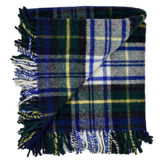 Prince of Scots Highland Tweed Pure New Wool Fluffy Throw ~ Dress Gordon ~-Throws and Blankets-Prince of Scots-00810032750312-J4050028-018-Prince of Scots