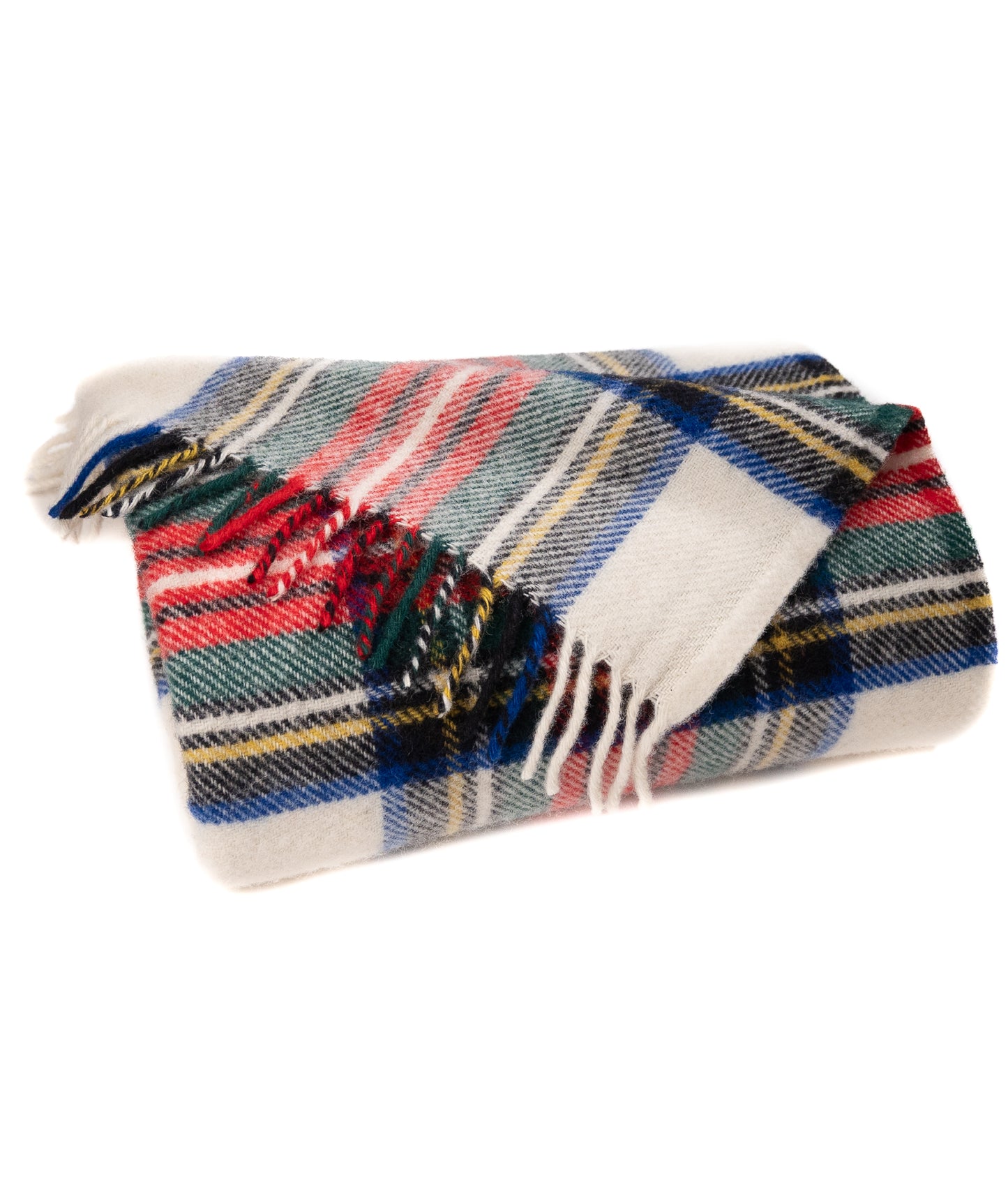 Highland Tweeds Pure New Wool Fluffy Throw ~ Dress Stewart ~-Throws and Blankets-[bar code]-Prince of Scots