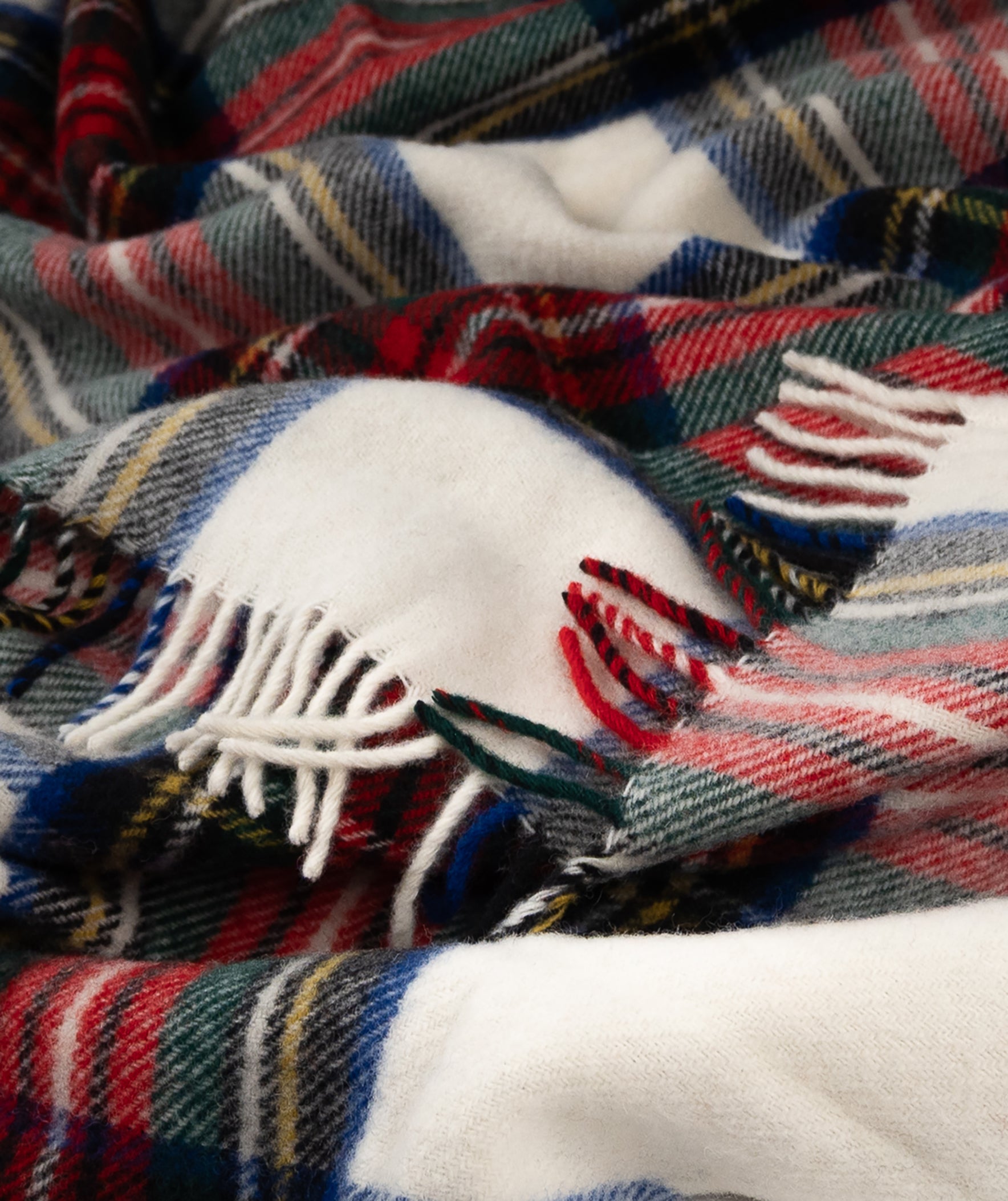 Highland Tweeds Pure New Wool Fluffy Throw ~ Dress Stewart ~-Throws and Blankets-[bar code]-Prince of Scots